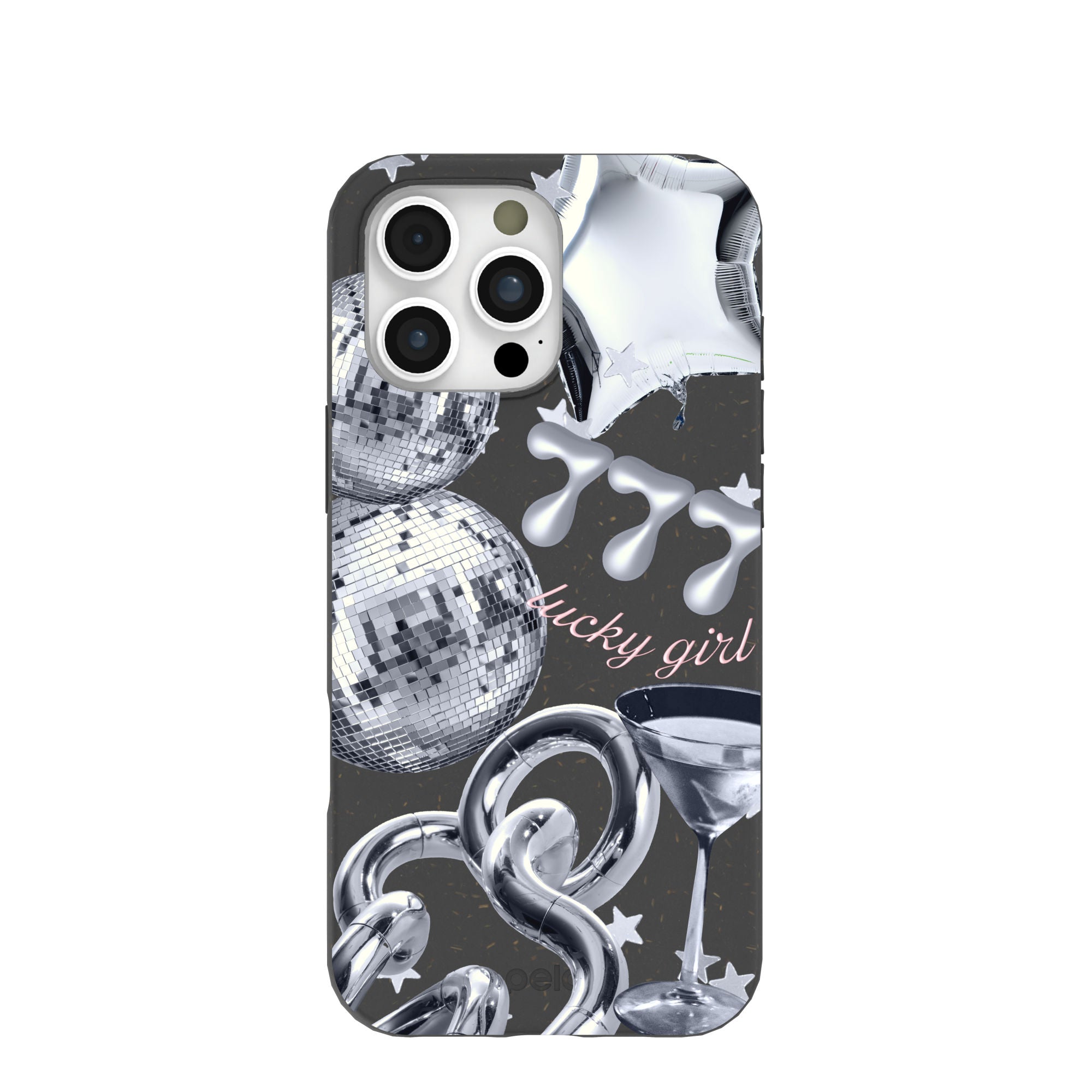 Black Cosmic Luck iPhone 16 Pro Max Case Refurbished - Pela Case refurbished available on Cerqular