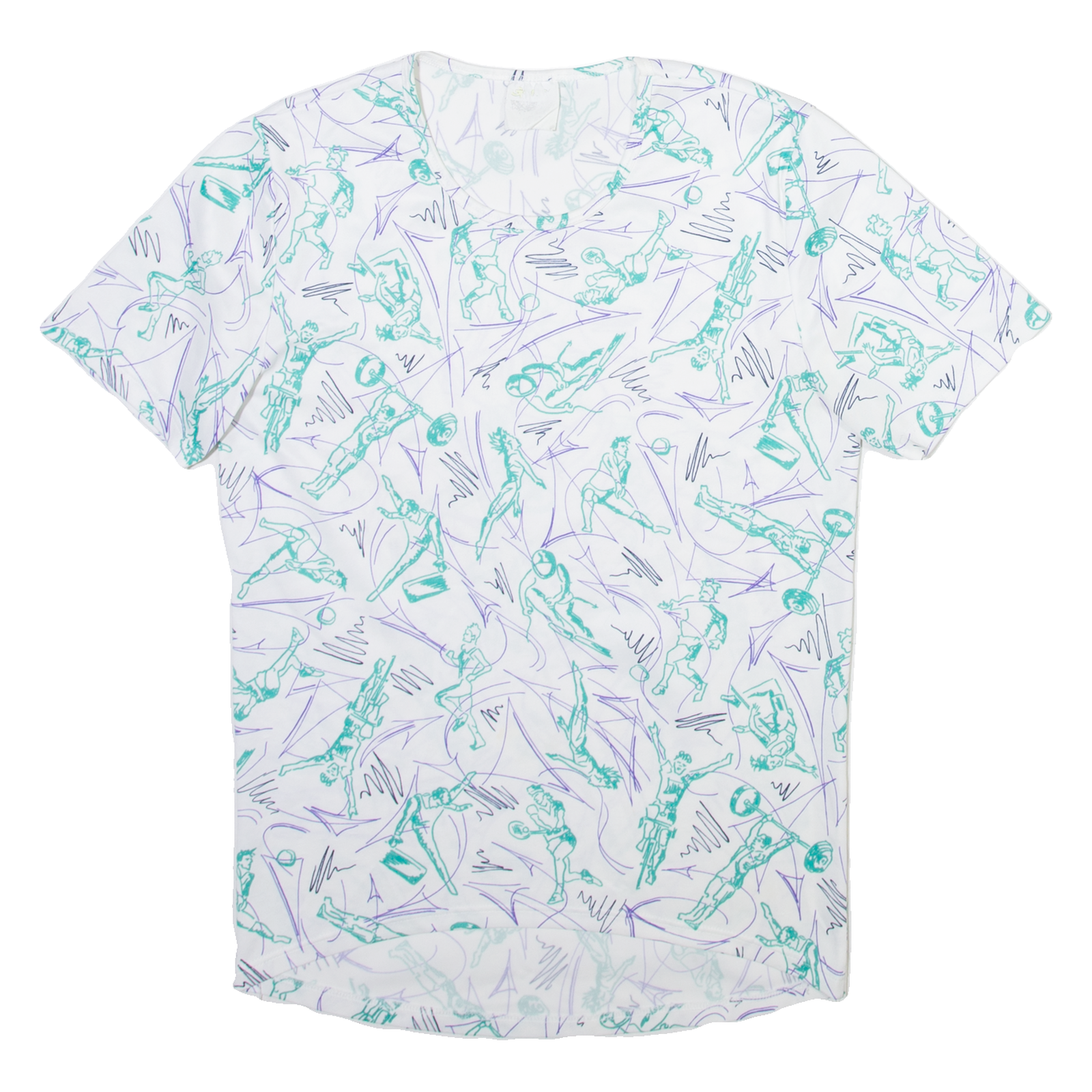 Womens Printed Blouse White Crazy Pattern M Refurbished - N/A refurbished available on Cerqular