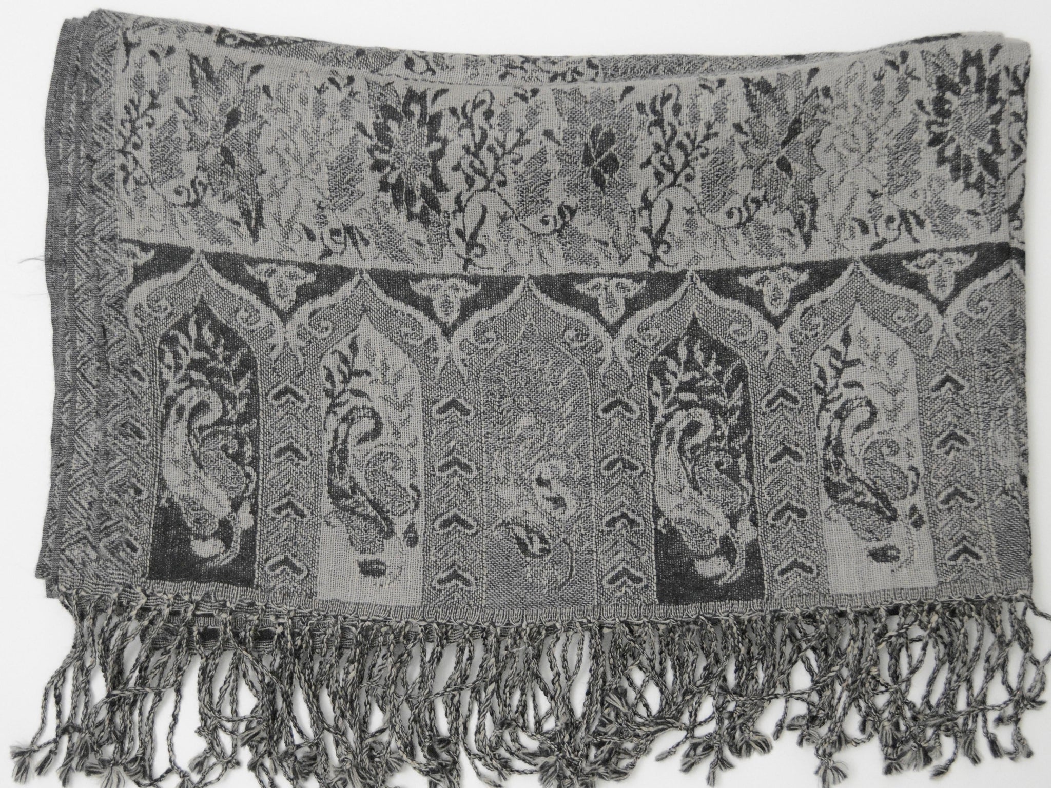Elegant Handwoven Pashmina Shawl with Paisley Design – Soft, Elegant and Lightweight Wrap | Color: Black Refurbished - N/A refurbished available on Cerqular