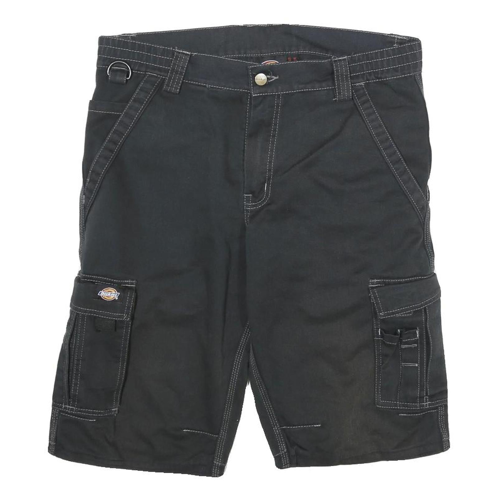 DICKIES Mens Black Cargo Workwear Shorts XL W33 Practical Multi Pocket Refurbished - N/A refurbished available on Cerqular