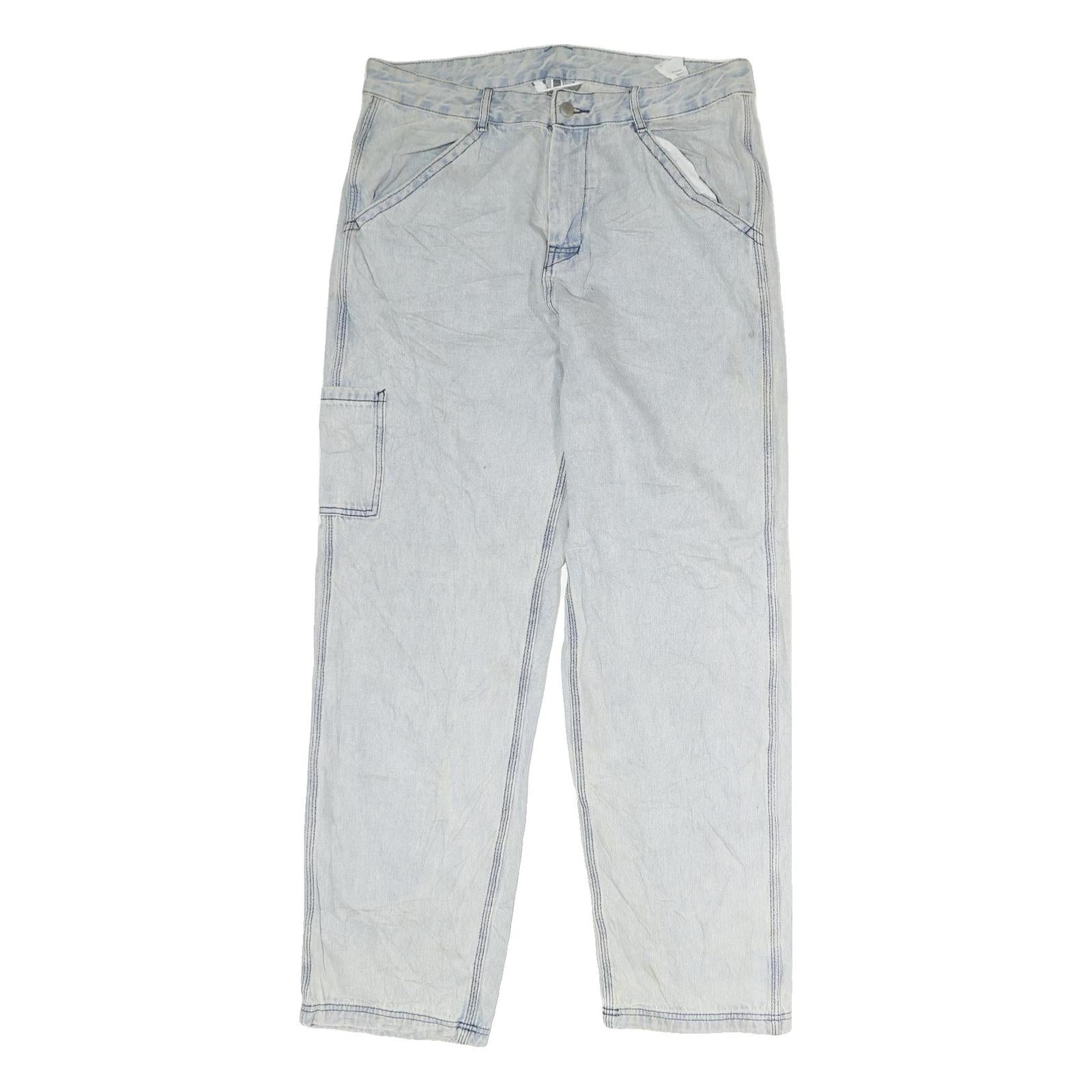 PSO BRAND Mens Jeans Light Blue Regular Straight Denim Rinse W37 L31 Casual Refurbished - N/A refurbished available on Cerqular