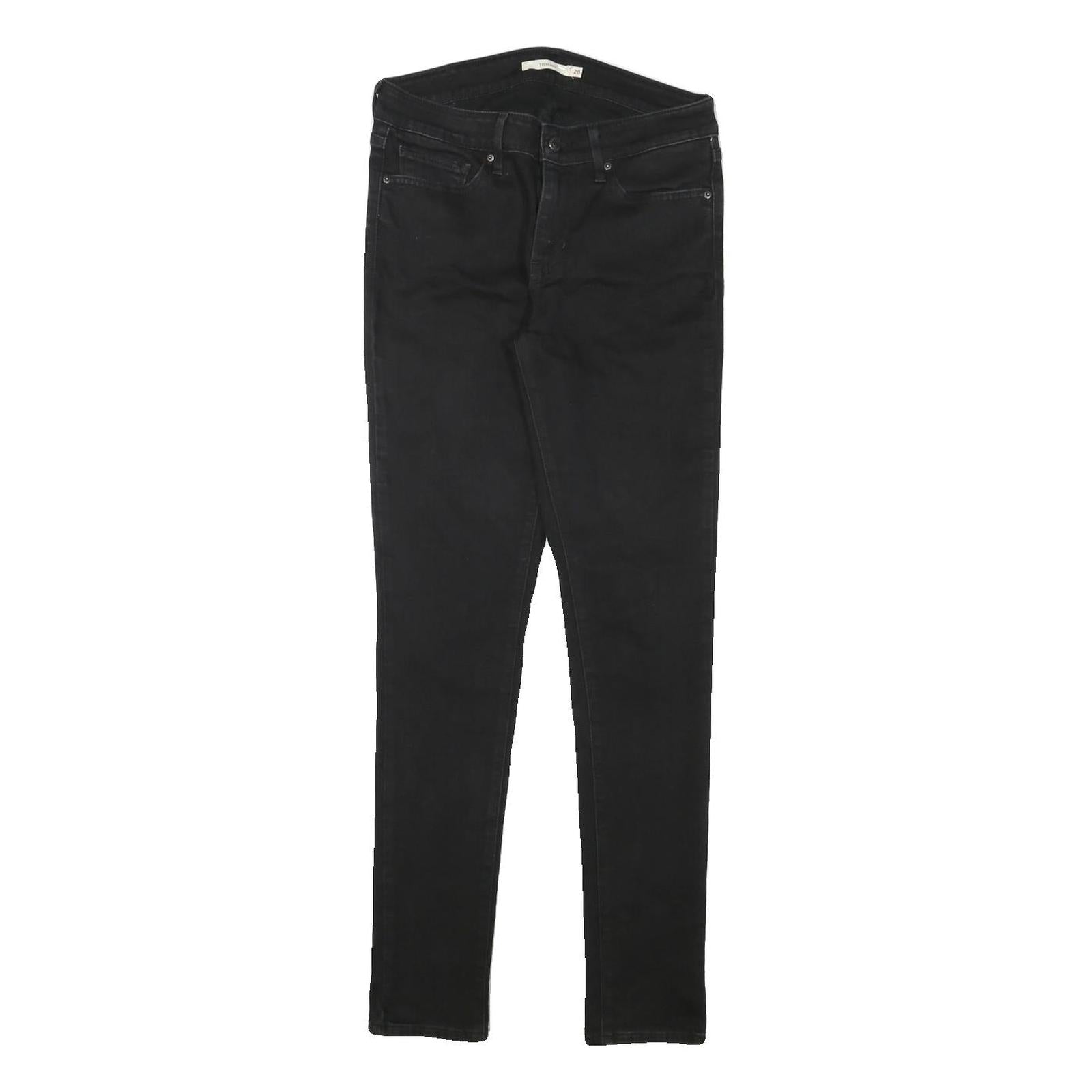 LEVI'S Womens Jeans Black Slim Skinny Denim W28 L29 Stylish Zip Closure Refurbished - N/A refurbished available on Cerqular