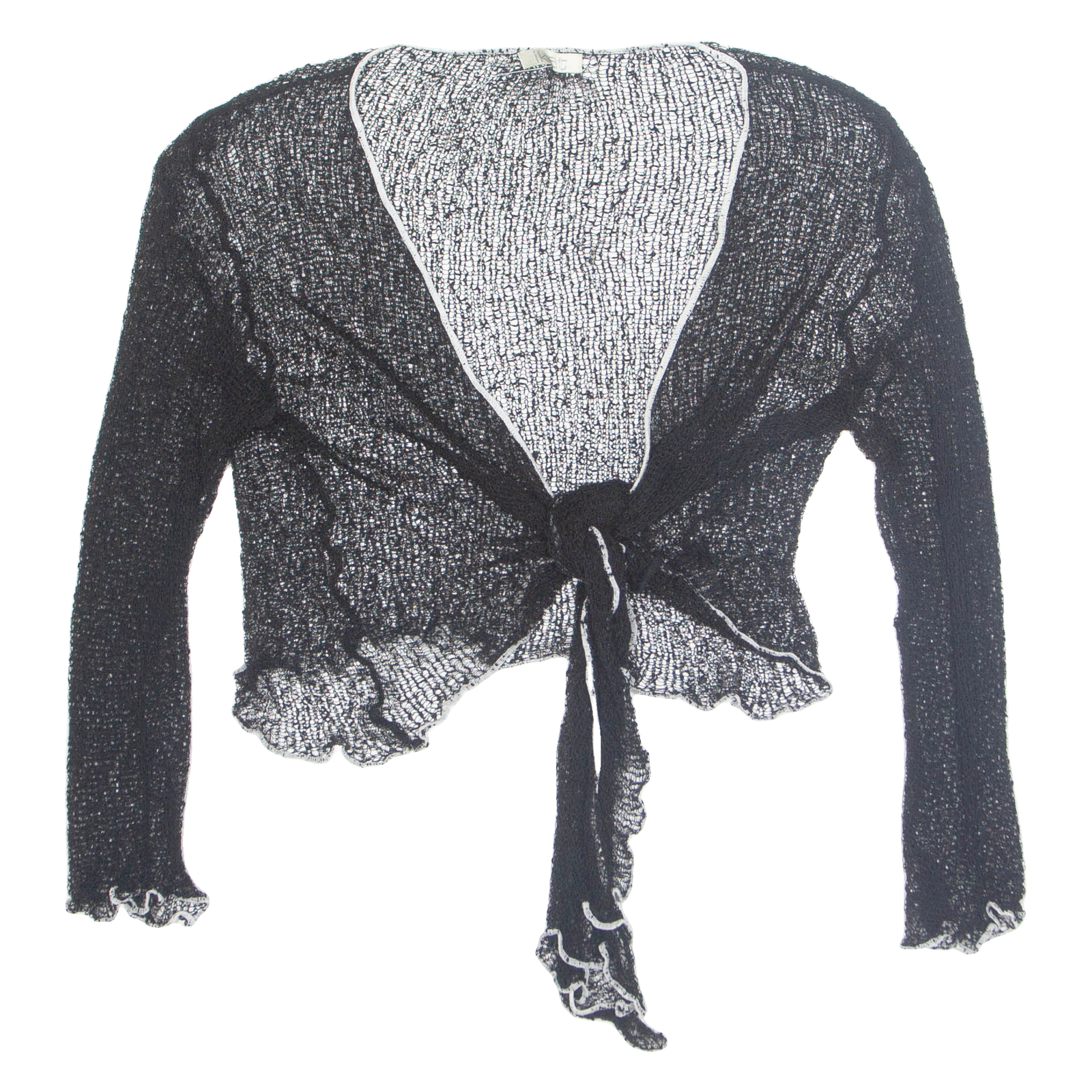 IKAT Womens Wrap Blouse Black V-Neck 3/4 Sleeve S Refurbished - N/A refurbished available on Cerqular