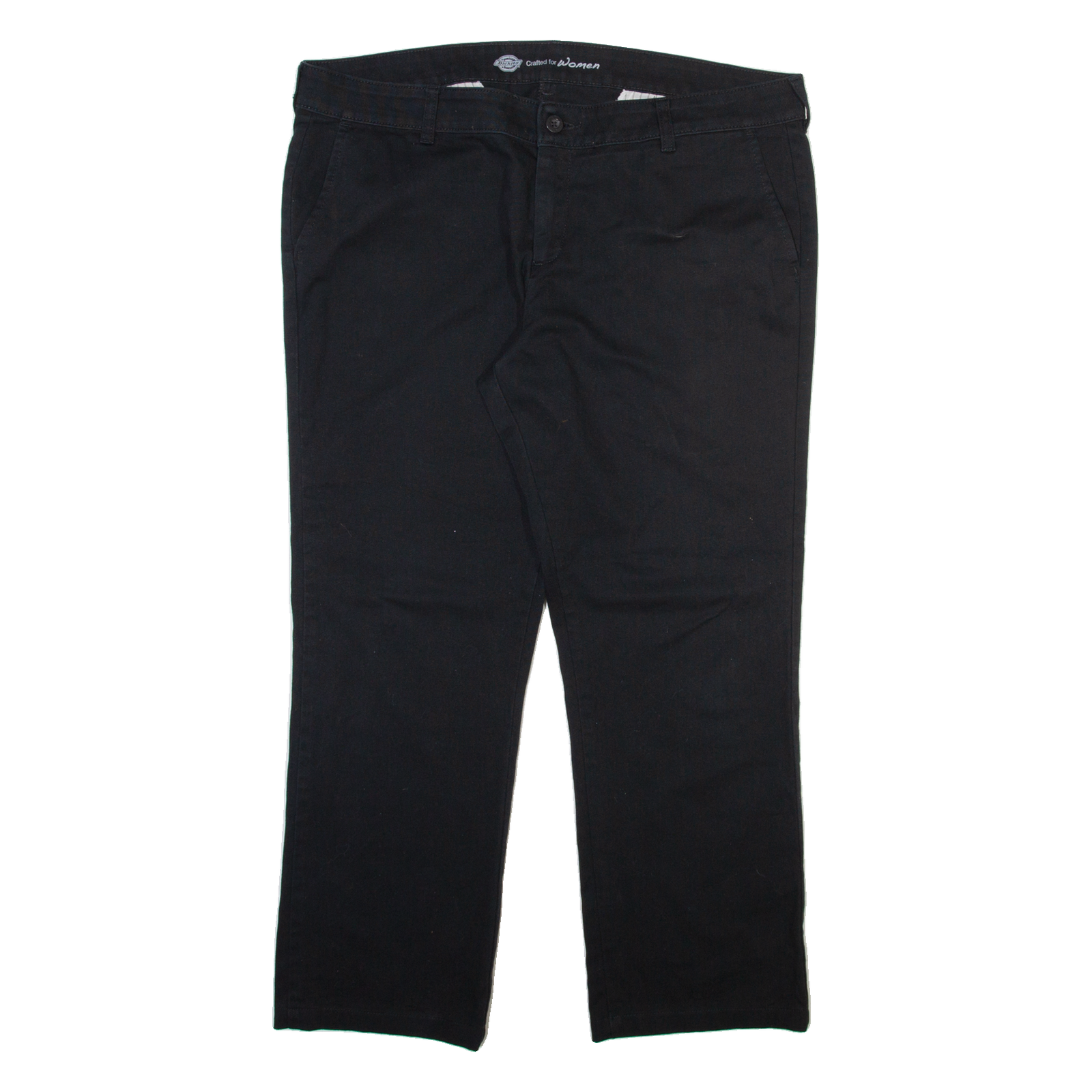 DICKIES Womens Trousers Black Regular Straight W38 L27 Refurbished - N/A refurbished available on Cerqular
