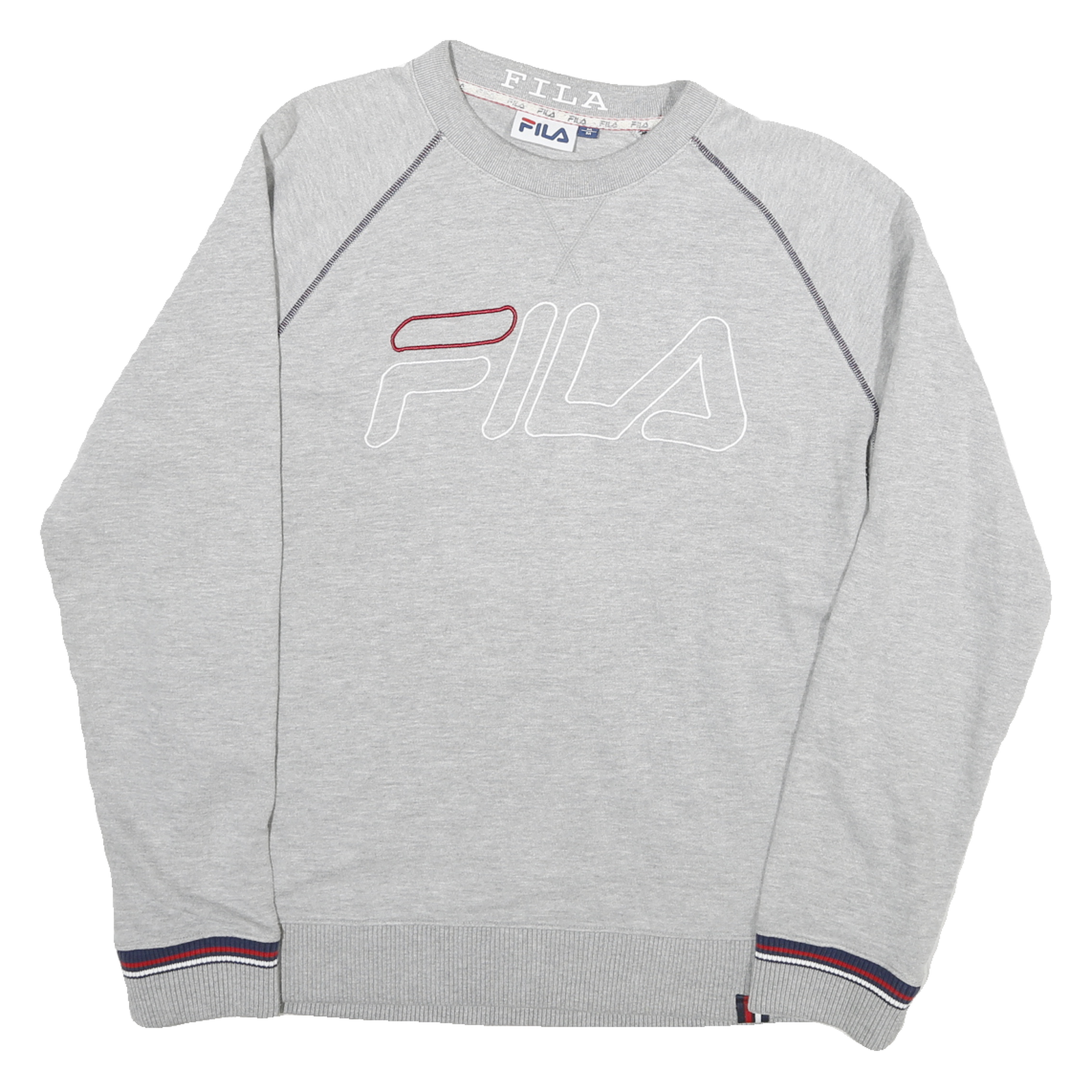 Buy FILA Mens Grey Cotton Blend Crew Neck Sweatshirt M Logo Embroidered Casual Refurbished - $28.59 FILA Mens Grey Cotton Blend Crew Neck Sweatshirt M Logo Embroidered Casual Refurbished - N/A refurbished available on Cerqular