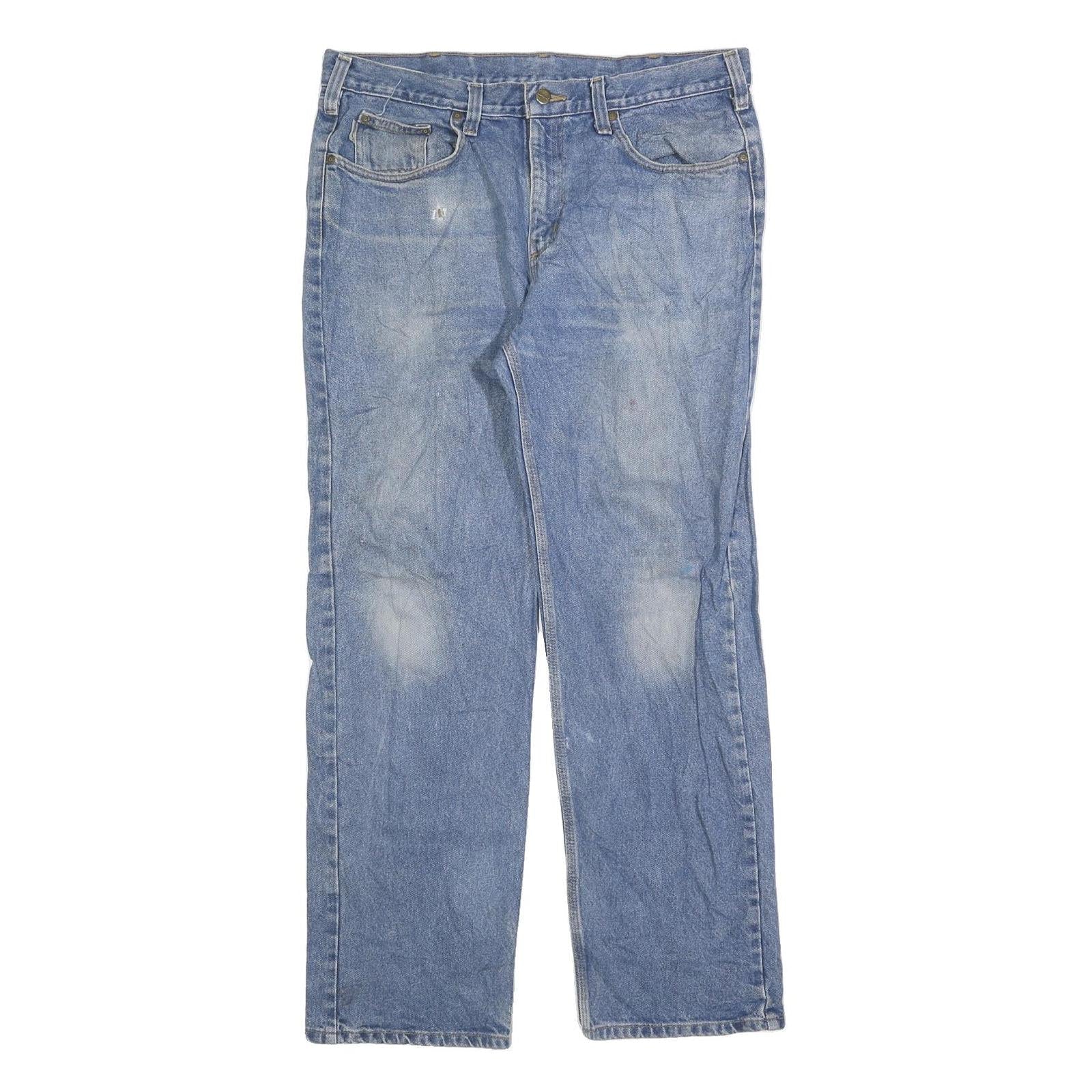 CARHARTT Mens Jeans Blue Regular Straight Denim Medium W36 L32 Classic Workwear Refurbished - N/A refurbished available on Cerqular