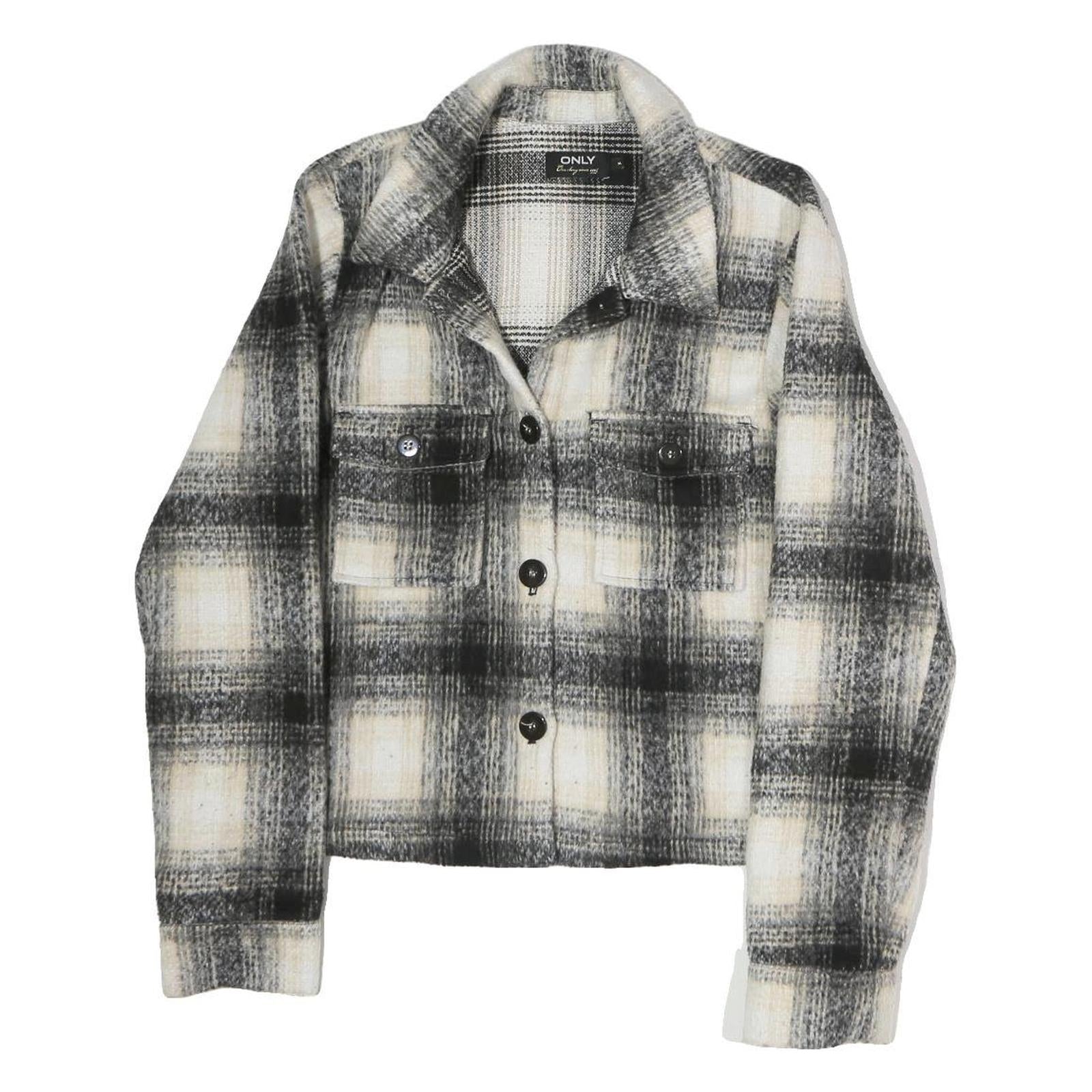 Buy ONLY Mens Black & Cream Checked Jacket M Polyester Button Closure Classic Fit Refurbished - $37.69 ONLY Mens Black & Cream Checked Jacket M Polyester Button Closure Classic Fit Refurbished - N/A refurbished available on Cerqular