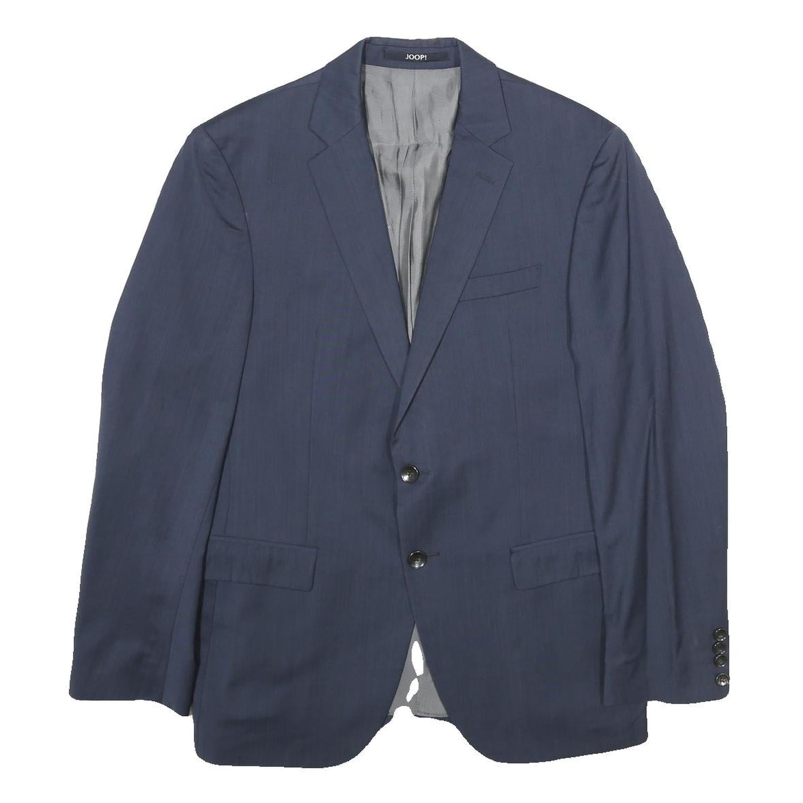 JOOP! Mens Blue Wool Blend Button Jacket M Classic Plain Formal Smart Refurbished - N/A refurbished available on Cerqular