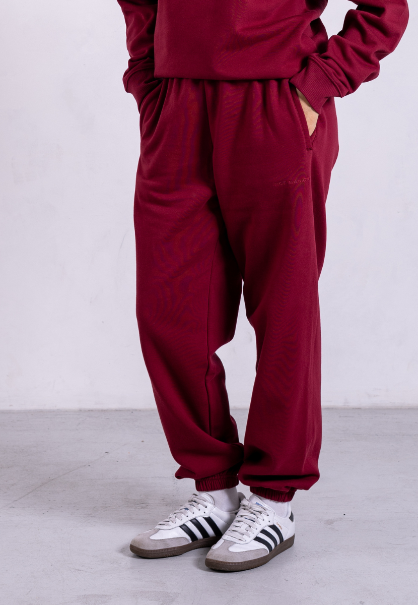 Organic Cotton Sweatpants, Ruby Wine | Size: XXXL Refurbished - N/A (Note: It's possible that "Pantee" refurbished available on Cerqular