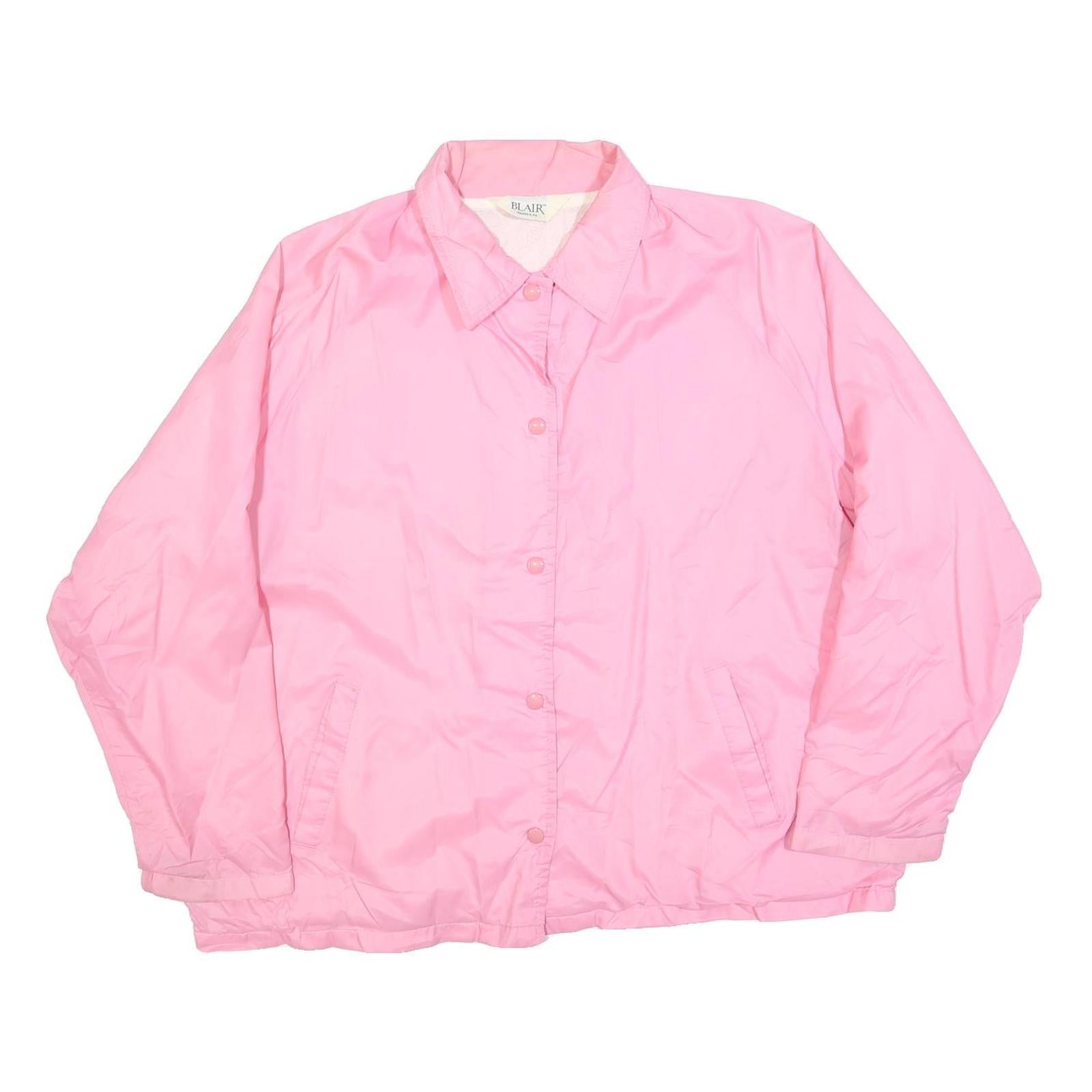BLAIR Womens Pink Jacket XL Polyester Button Closure Plain Lightweight Refurbished - N/A refurbished available on Cerqular