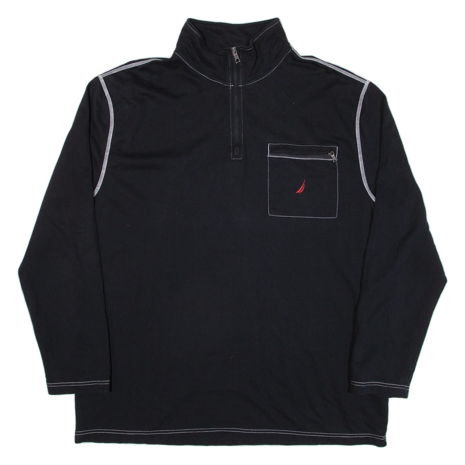 Buy NAUTICA Mens Sweatshirt Black 1/4 Zip 2XL Refurbished - $31.19 NAUTICA Mens Sweatshirt Black 1/4 Zip 2XL Refurbished - N/A refurbished available on Cerqular