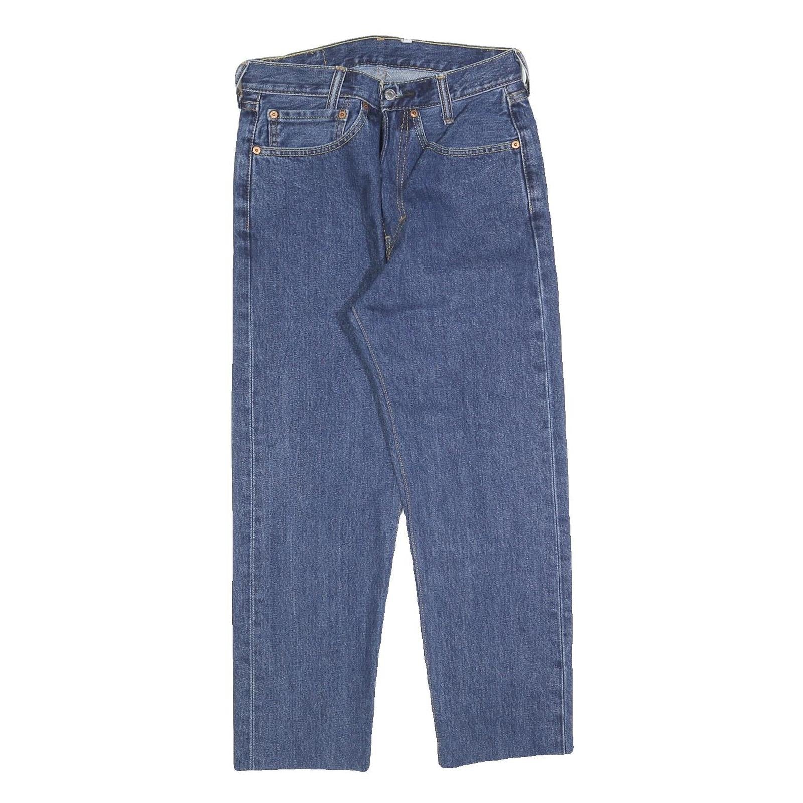 LEVI'S 505 Mens Jeans Blue Regular Straight Denim Medium W26 L25 Button Closure Refurbished - N/A refurbished available on Cerqular