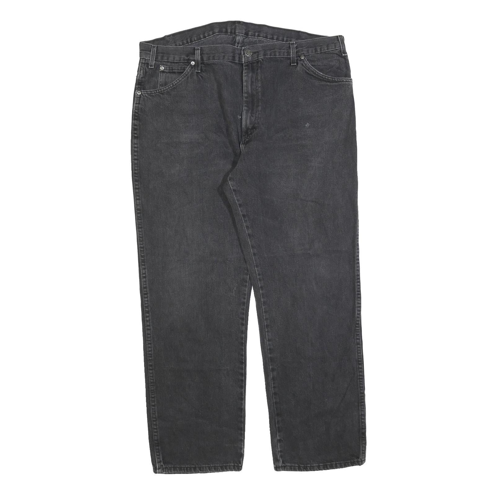 DICKIES Mens Regular Fit Black Denim Jeans Cotton Blend Zip W40 L32 Comfortable Refurbished - N/A refurbished available on Cerqular