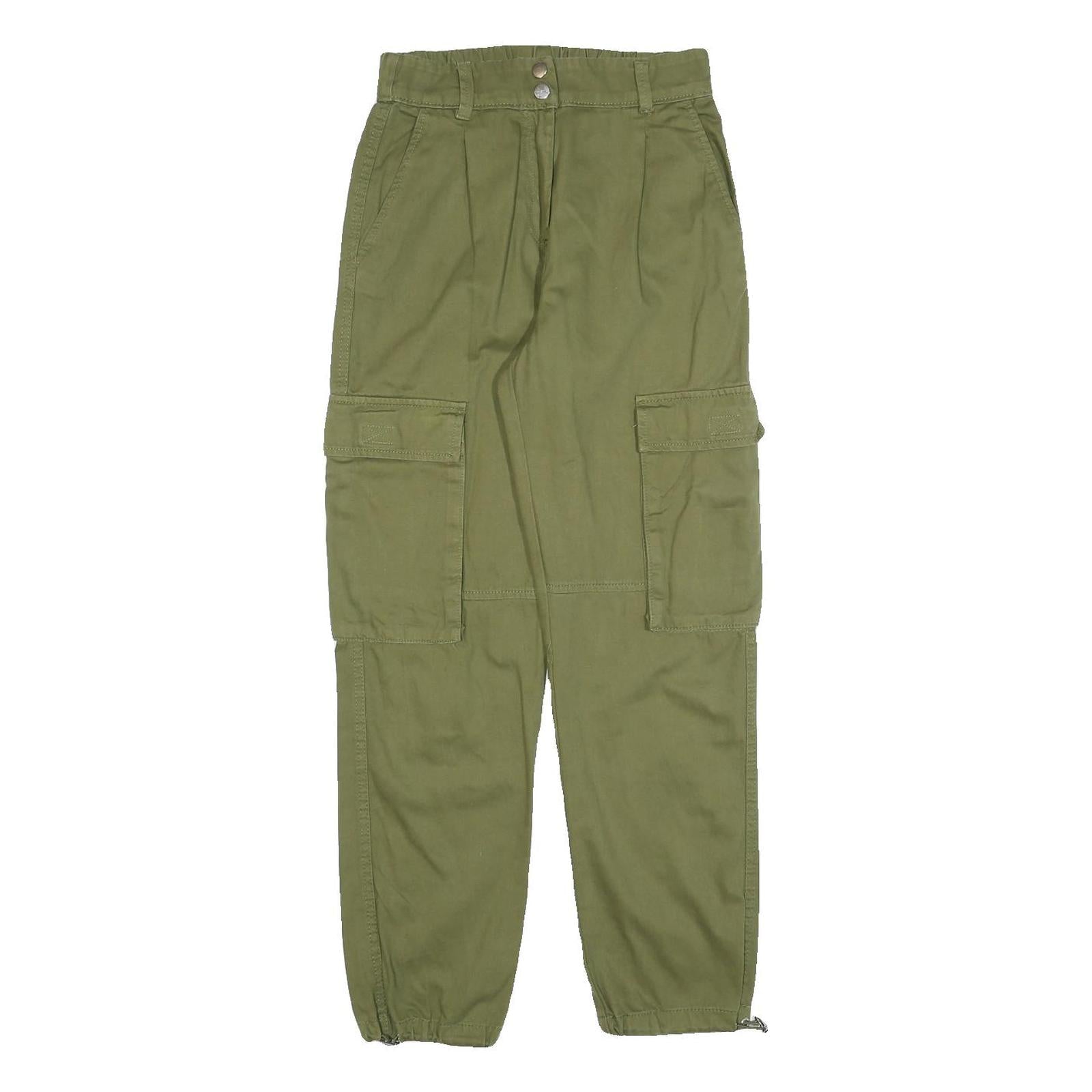 Buy Womens Regular Fit Cotton Blend Green Cargo Trousers W26 L27 Zip Pockets Refurbished - $20.79 Womens Regular Fit Cotton Blend Green Cargo Trousers W26 L27 Zip Pockets Refurbished - N/A refurbished available on Cerqular