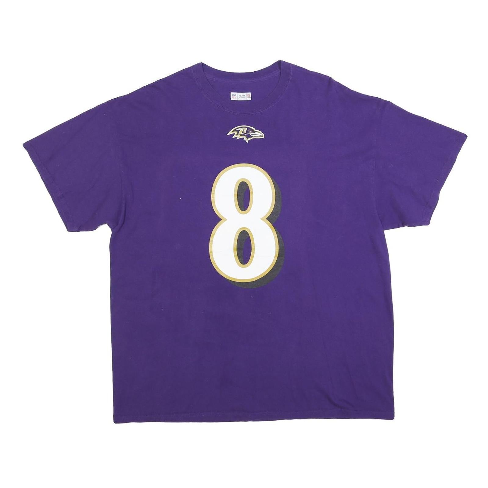 NFL Mens Purple Baltimore Ravens Jackson 8 Graphic T-Shirt XL Crew Neck Short Refurbished - N/A refurbished available on Cerqular