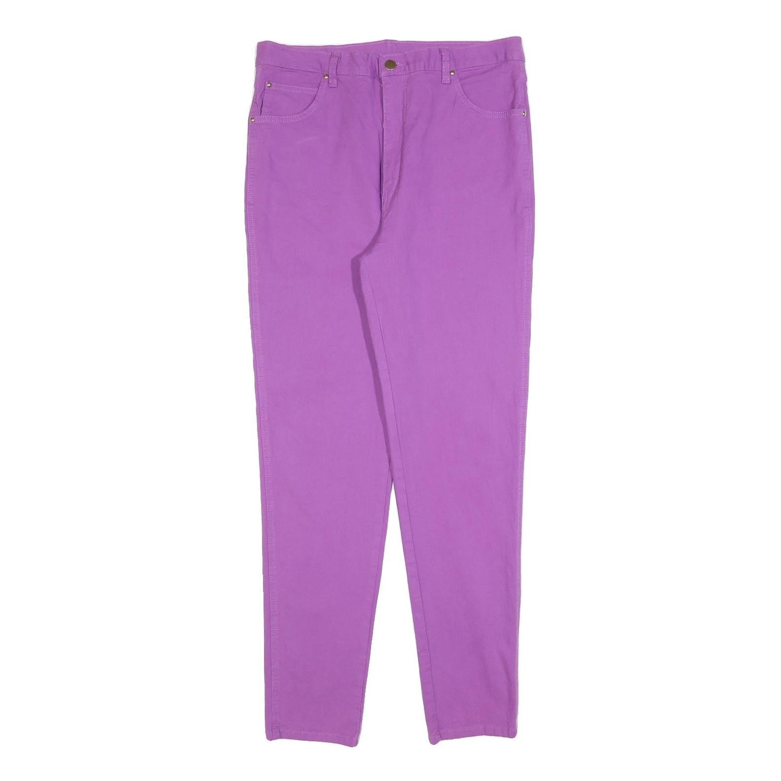 Womens Cotton Blend Lilac Slim Zip Trousers W32 L30 Stylish Casual Fit Refurbished - N/A refurbished available on Cerqular