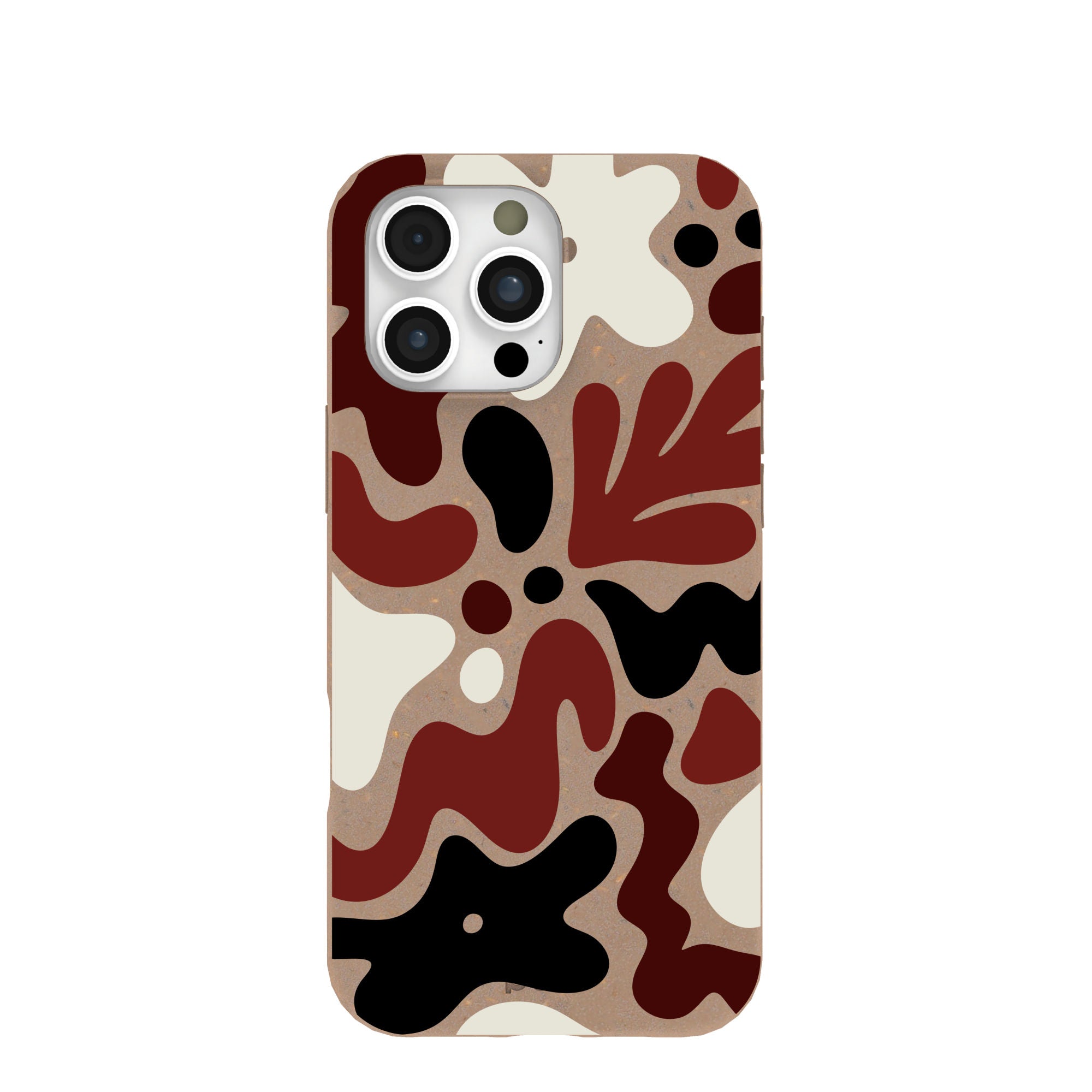 Chocolate Brown Earthy Curves iPhone 16 Pro Max Case Refurbished - Pela Case refurbished available on Cerqular
