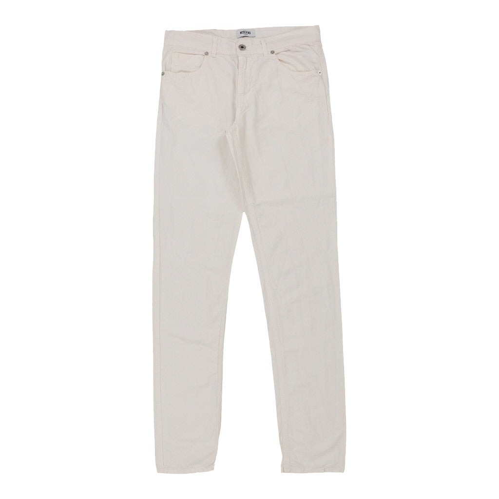 Age 14 Moschino Jeans - 30W 33L White Cotton Refurbished - Thrifted (note: this is a term often used to describe second- refurbished available on Cerqular