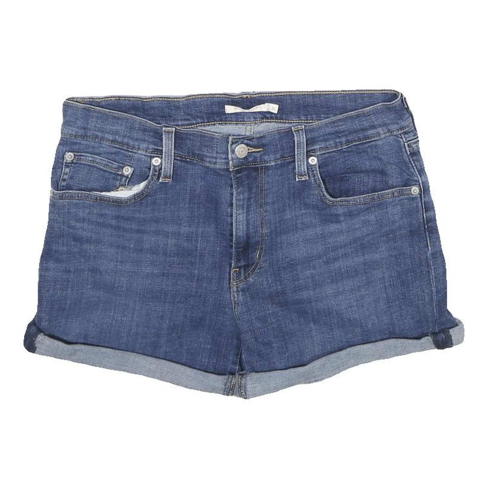 LEVI'S Womens Denim Blue Casual Shorts M W31 Cotton Blend Roll Hem Refurbished - N/A refurbished available on Cerqular