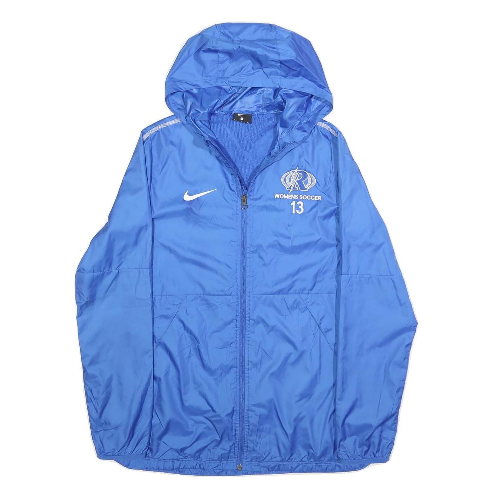 NIKE Mens Blue Women's Soccer Zip Jacket S Polyester Blend Lightweight Hooded Refurbished - N/A refurbished available on Cerqular