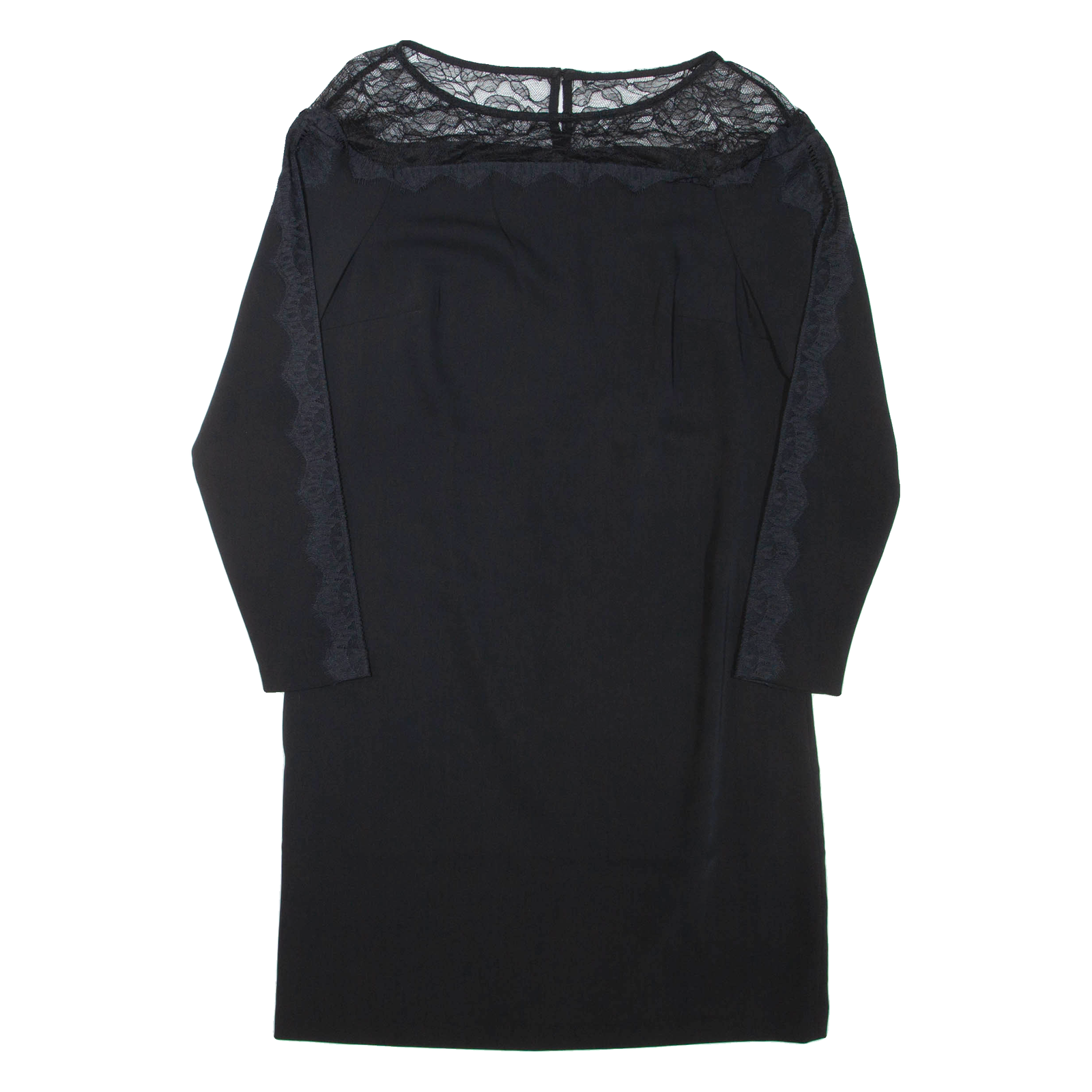 REISS Womens Day Dress Black Long Sleeve Knee Length UK 10 Refurbished - N/A refurbished available on Cerqular