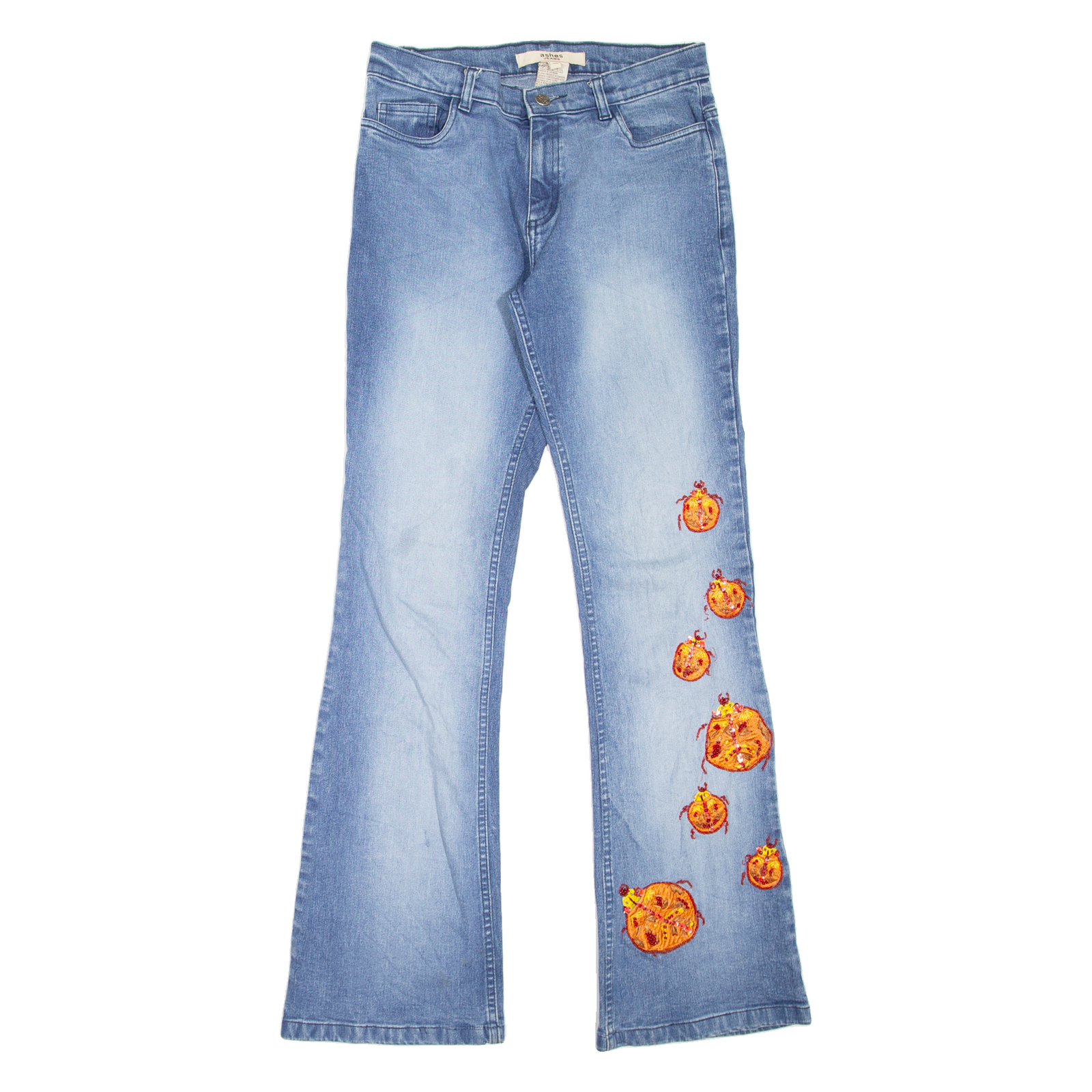ASHES JEANS Beetle Womens Jeans Blue Regular Bootcut Stone Wash W28 L32 Refurbished - N/A refurbished available on Cerqular