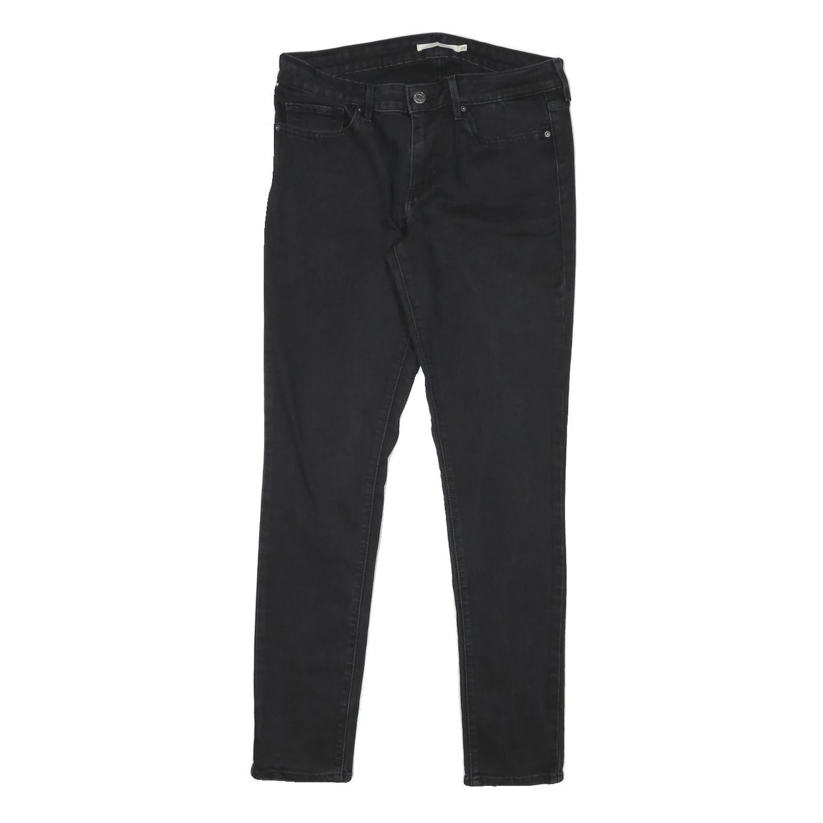LEVI'S 711 Womens Slim Black Denim Jeans Cotton Blend Zip W29 L27 Skinny Fit Refurbished - N/A refurbished available on Cerqular