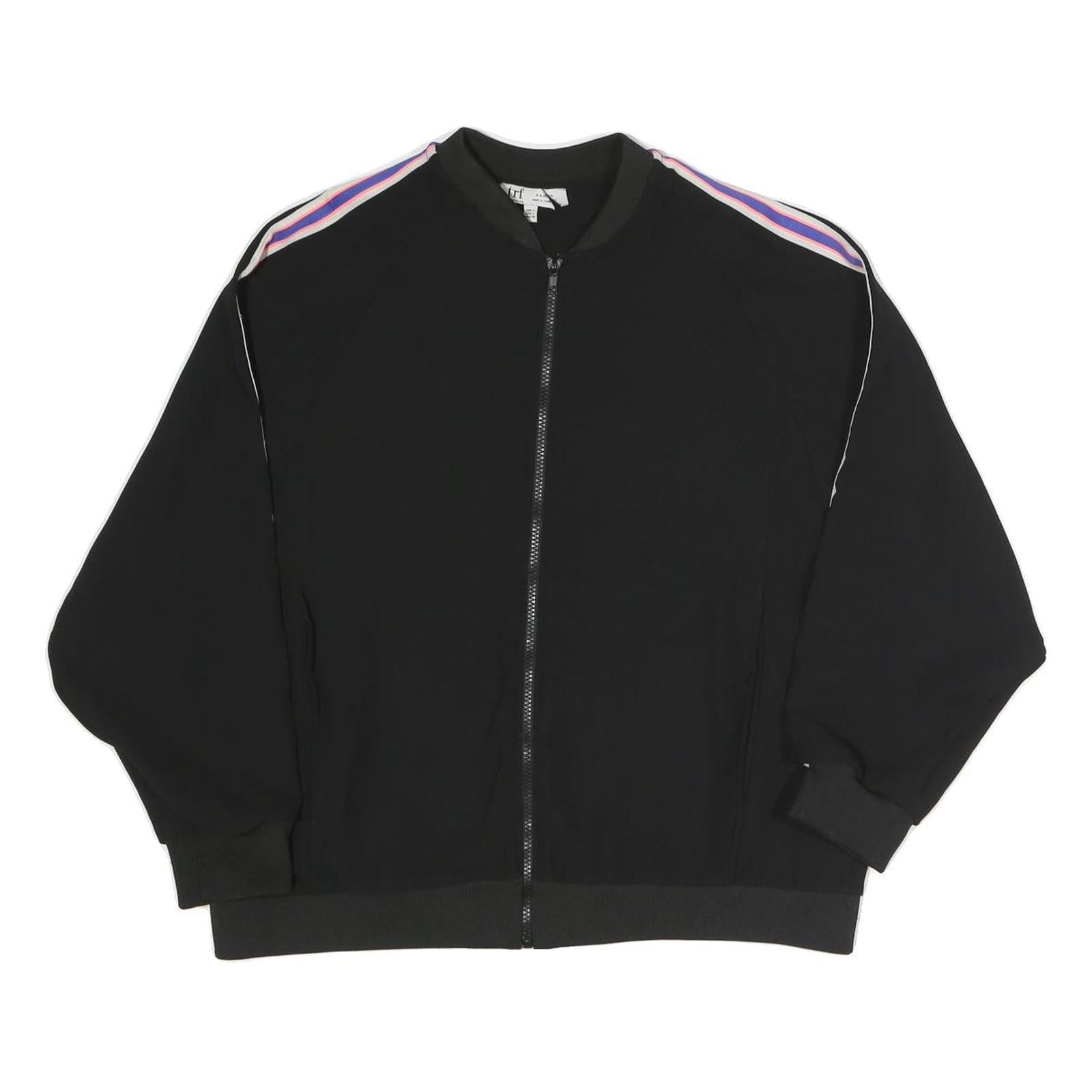 ZARA Womens Black Jacket L Polyester Blend Plain Zip Bomber Style Casual Refurbished - N/A refurbished available on Cerqular