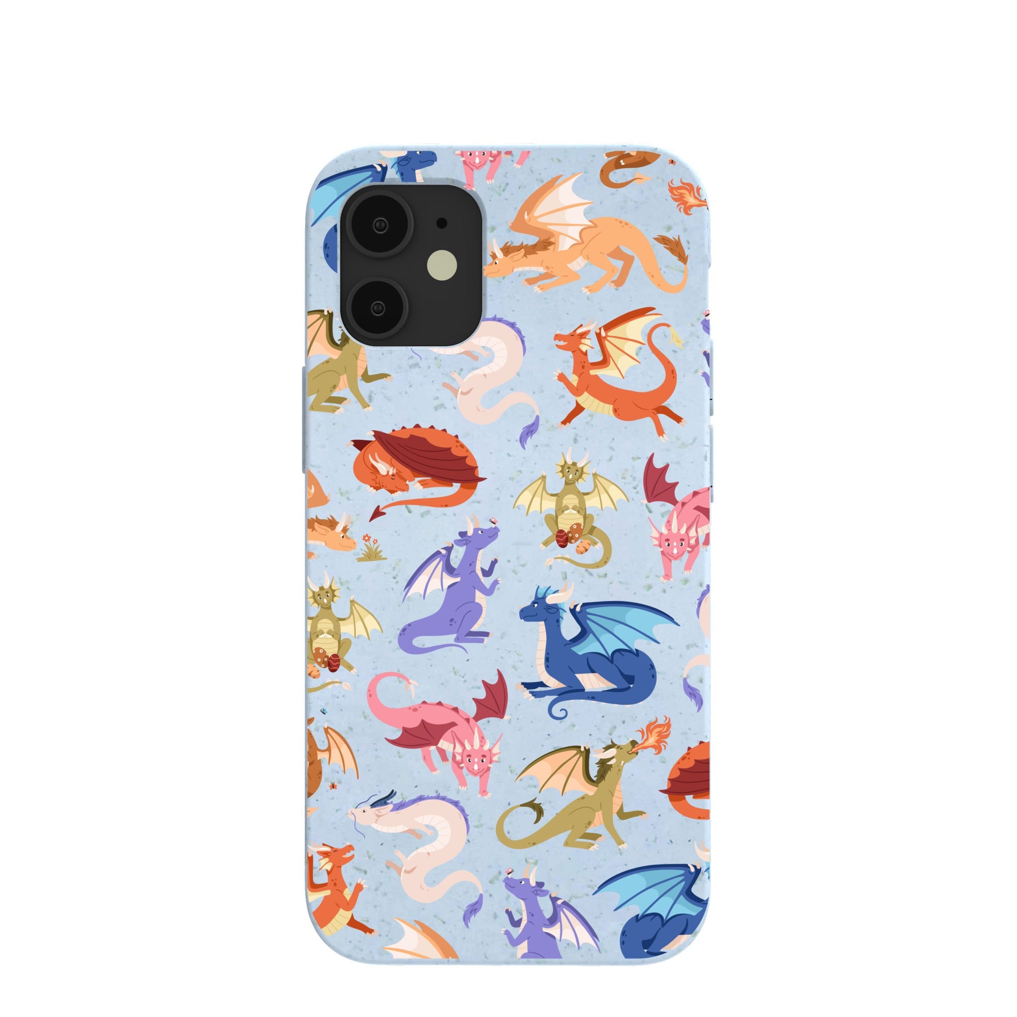 Powder Blue Dragon Cuties iPhone 12 Mini Case Refurbished - Pela Case refurbished available on Cerqular