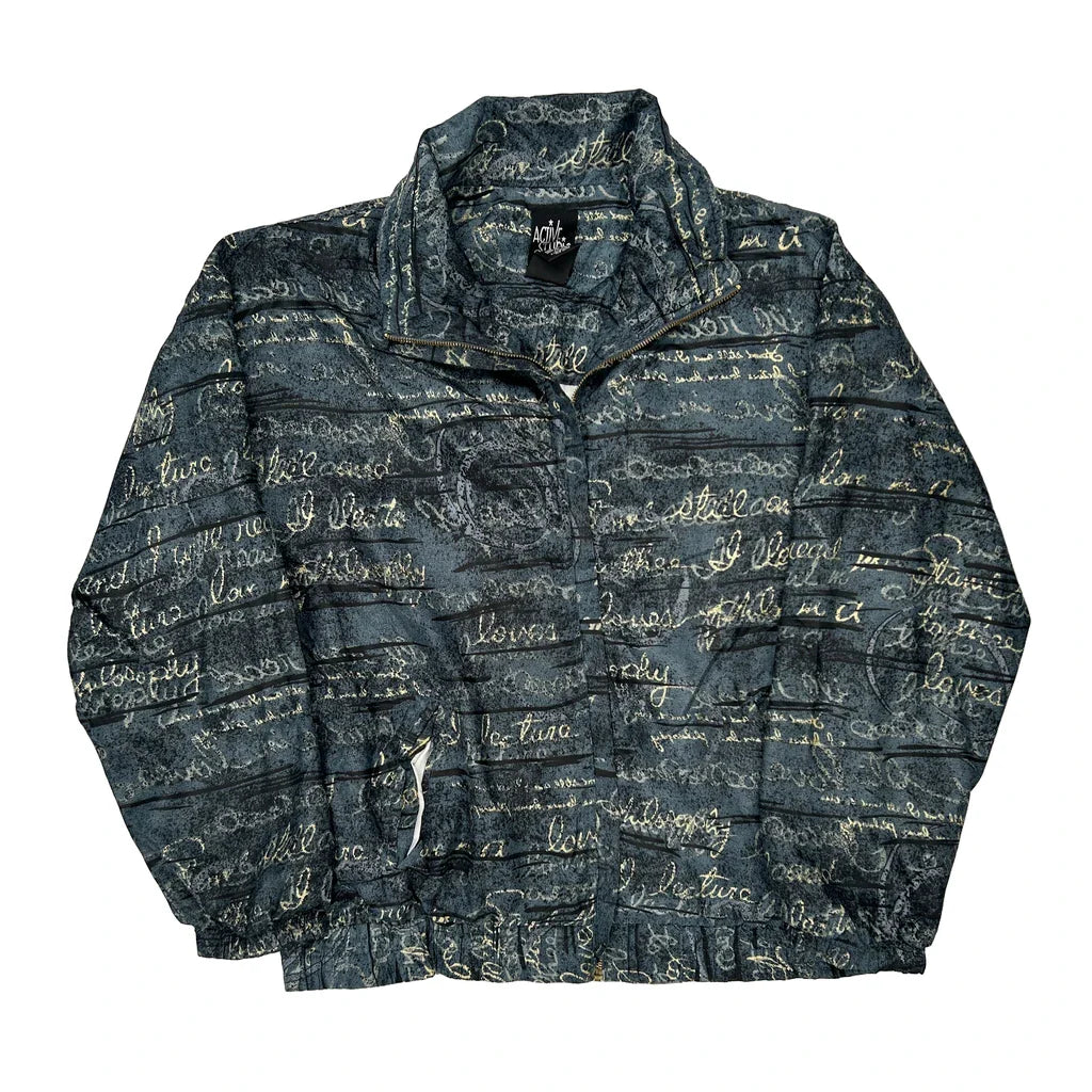Active Studio Shell Jacket - Medium Blue Polyester Refurbished - Thrifted (note: this is a term often used to describe second- refurbished available on Cerqular