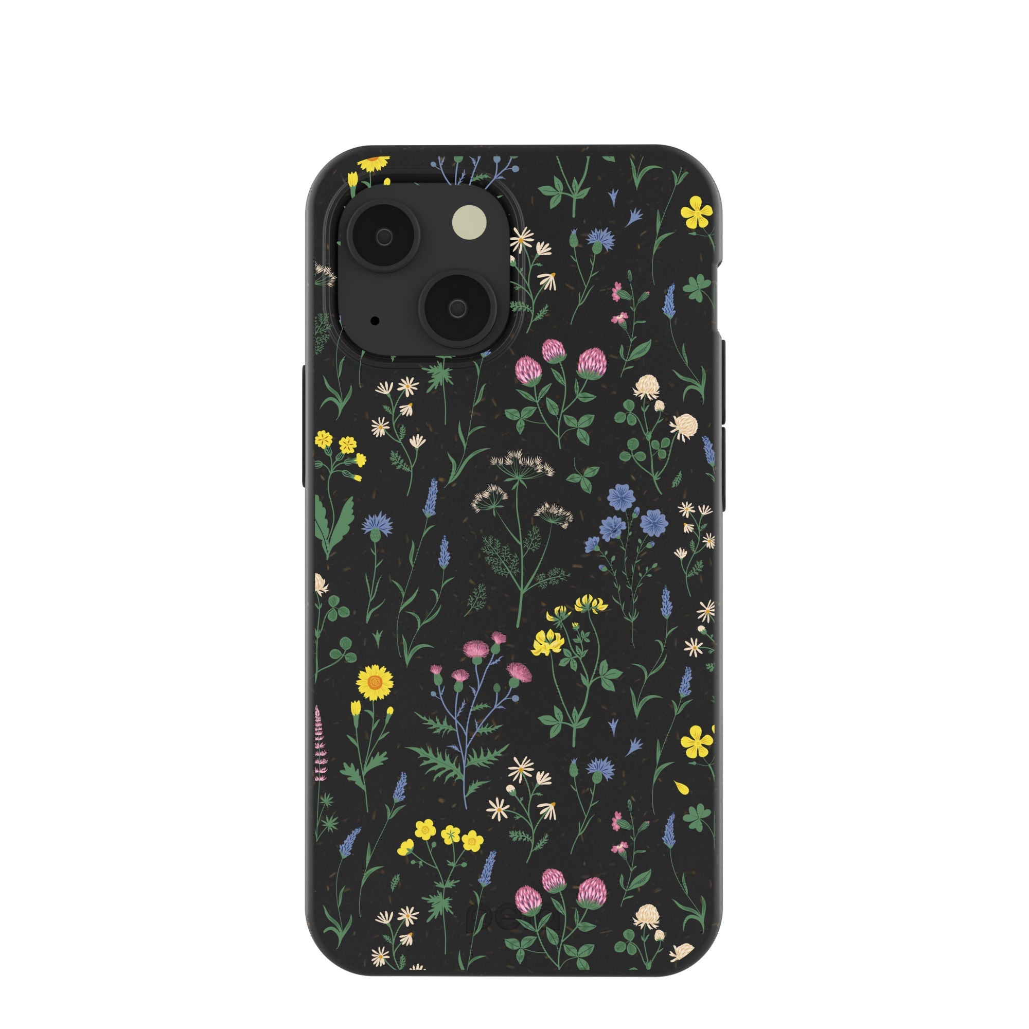 Black Shadow Blooms iPhone 13 Mini Case Refurbished - Pela Case refurbished available on Cerqular