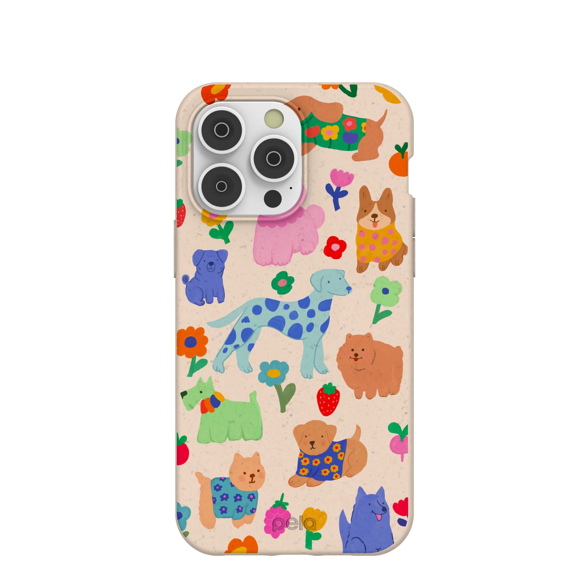 Seashell Pup Bloom iPhone 14 Pro Max Case Refurbished - Pela Case refurbished available on Cerqular