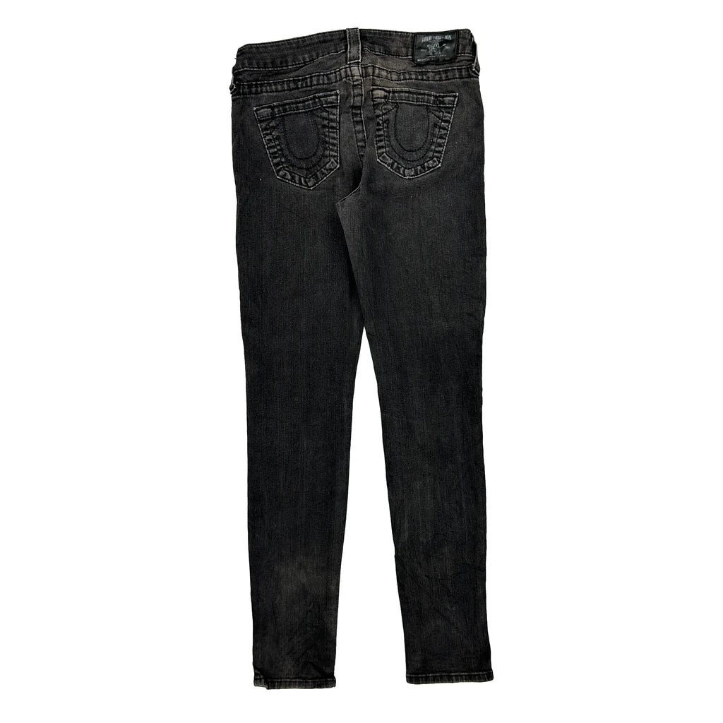 Made In Usa True Religion Skinny Jeans - 29W UK 8 Black Cotton Blend Refurbished - Thrifted (note: this is a term often used to describe second- refurbished available on Cerqular