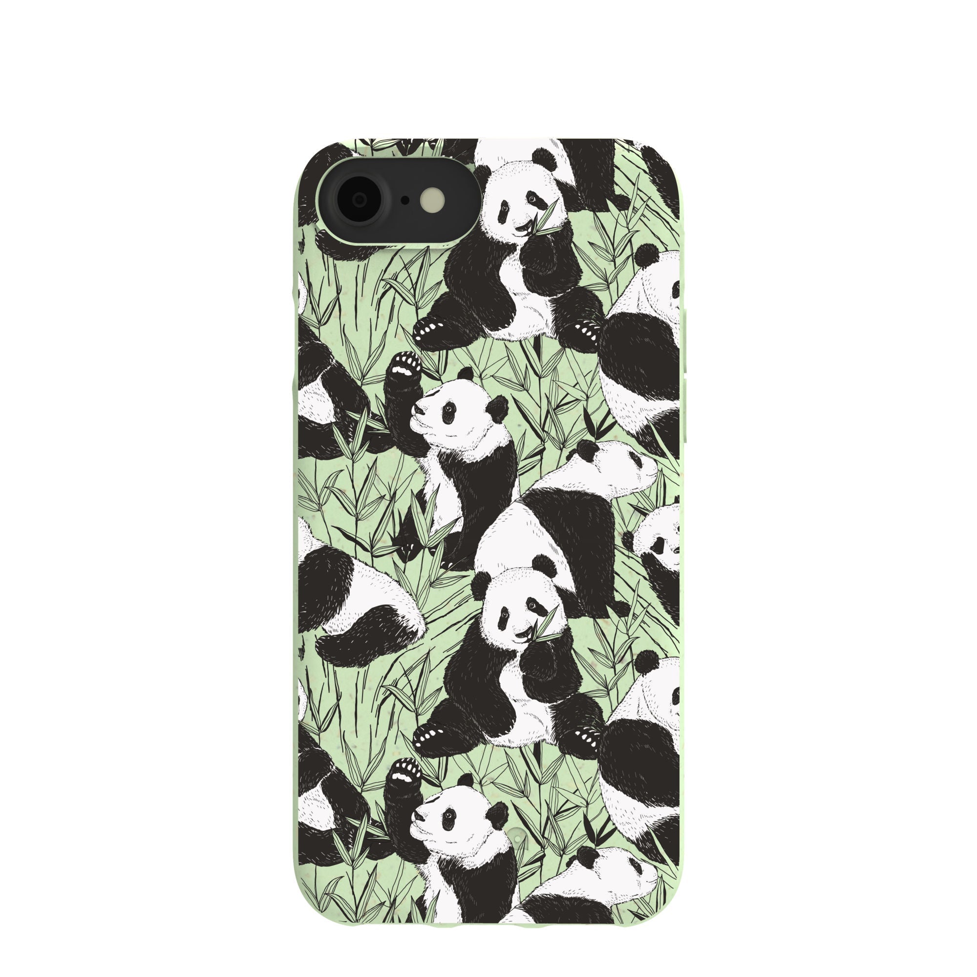 Sage Green Pandamonium iPhone 6/6s/7/8/SE Case Refurbished - Pela Case refurbished available on Cerqular