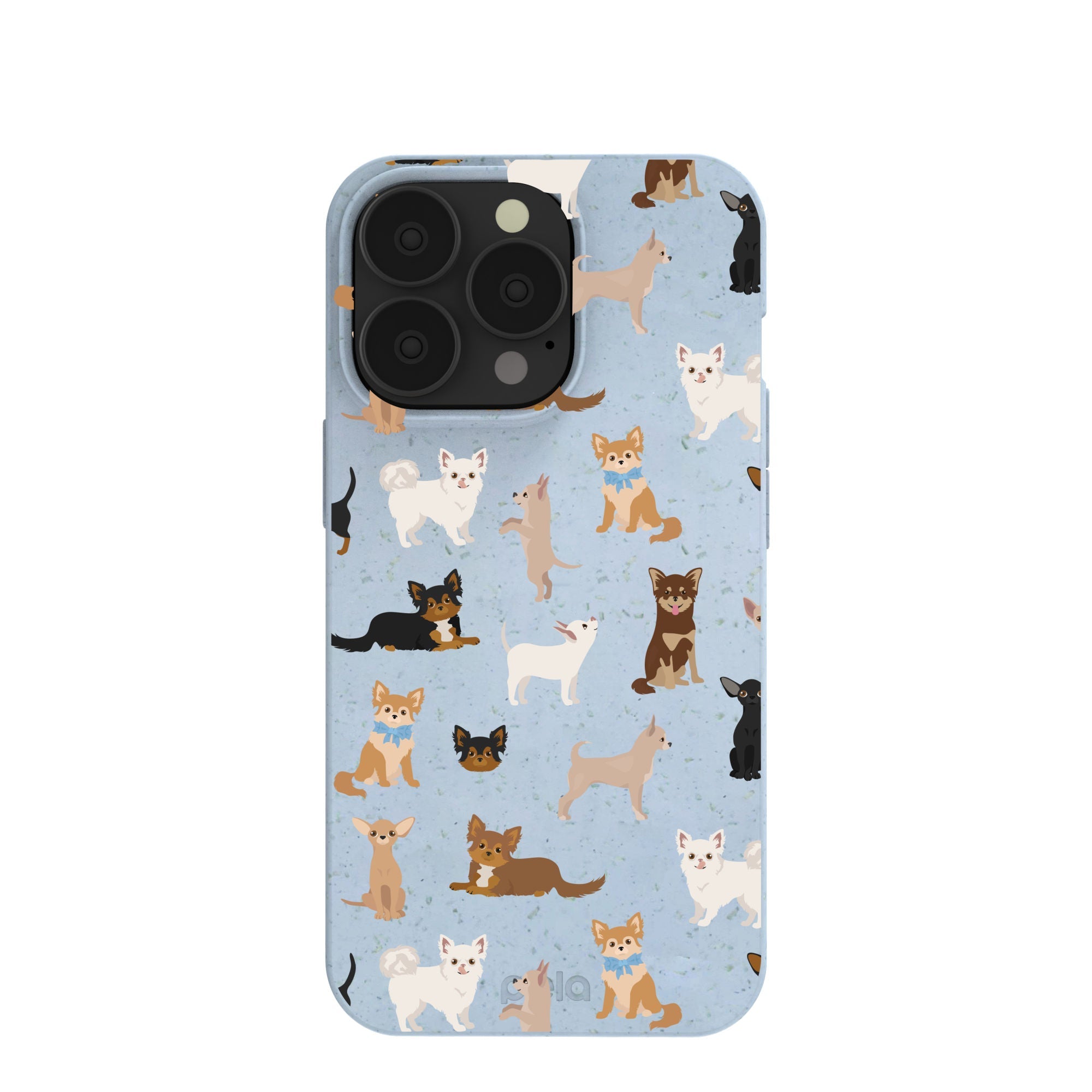 Powder Blue Chihuahua Charms iPhone 13 Pro Case Refurbished - Pela Case refurbished available on Cerqular
