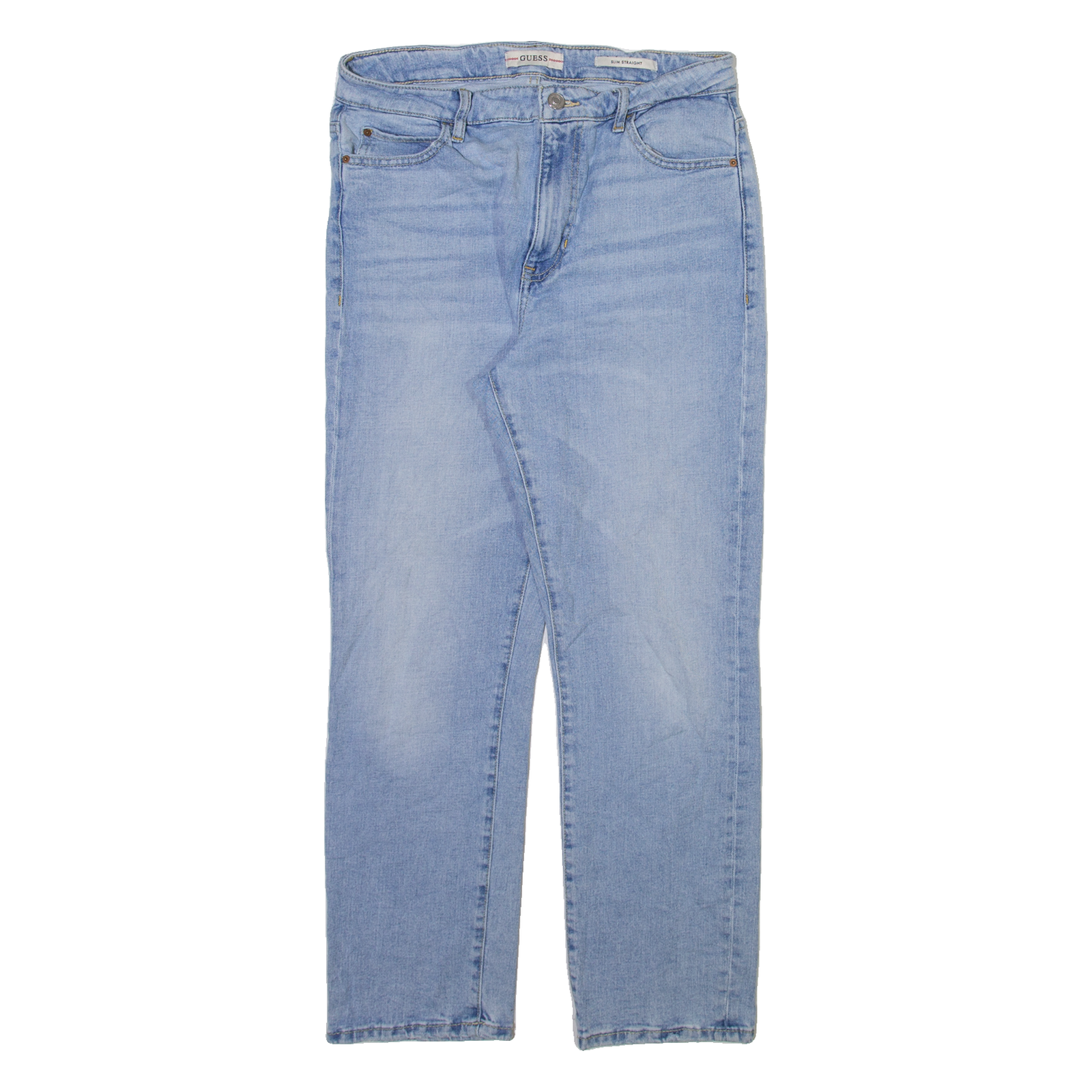 GUESS Womens Jeans Blue Slim Straight W30 L26 Refurbished - N/A refurbished available on Cerqular