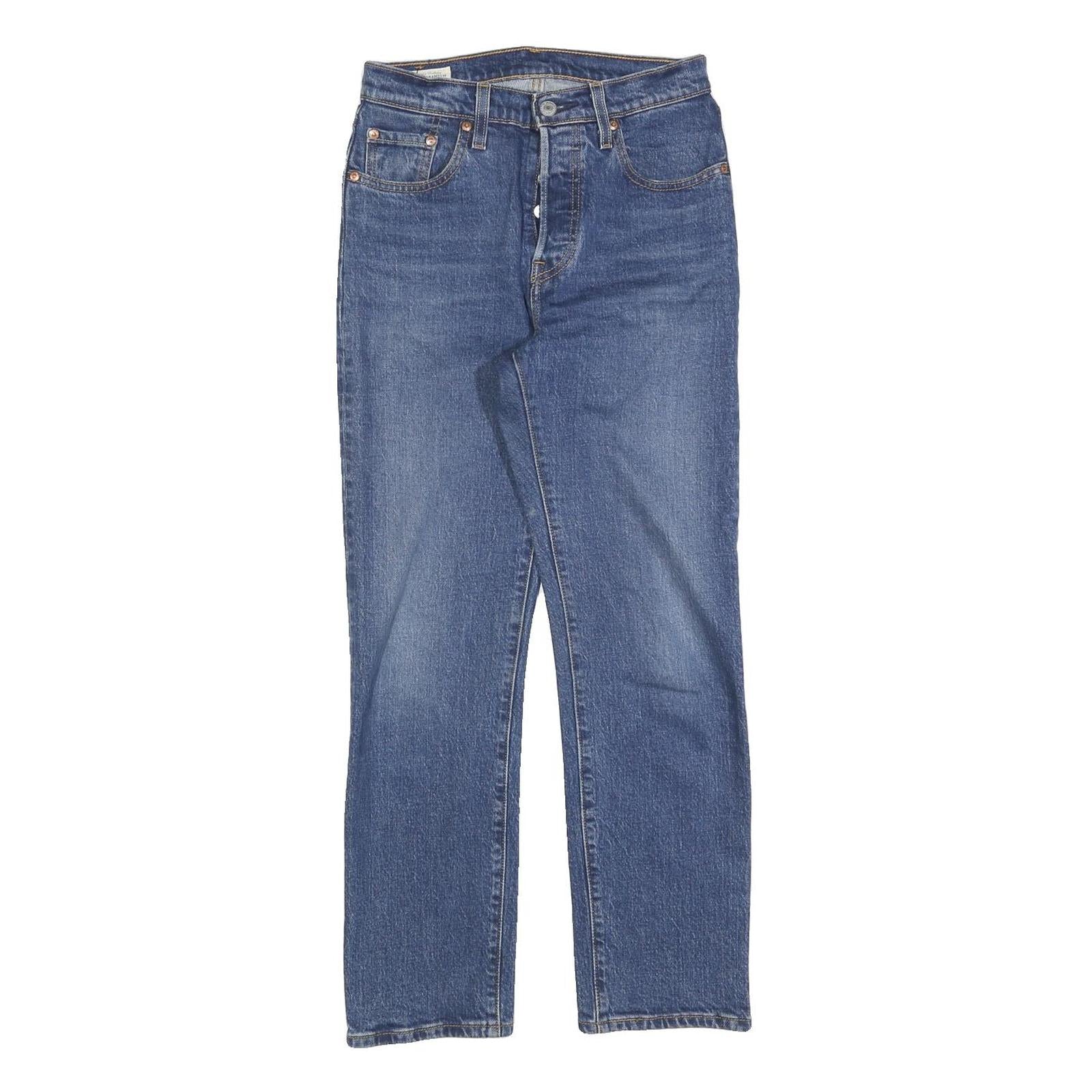 LEVI'S 501 BIG E Womens Jeans Blue Regular Straight Denim Medium W25 L28 Classic Refurbished - N/A refurbished available on Cerqular