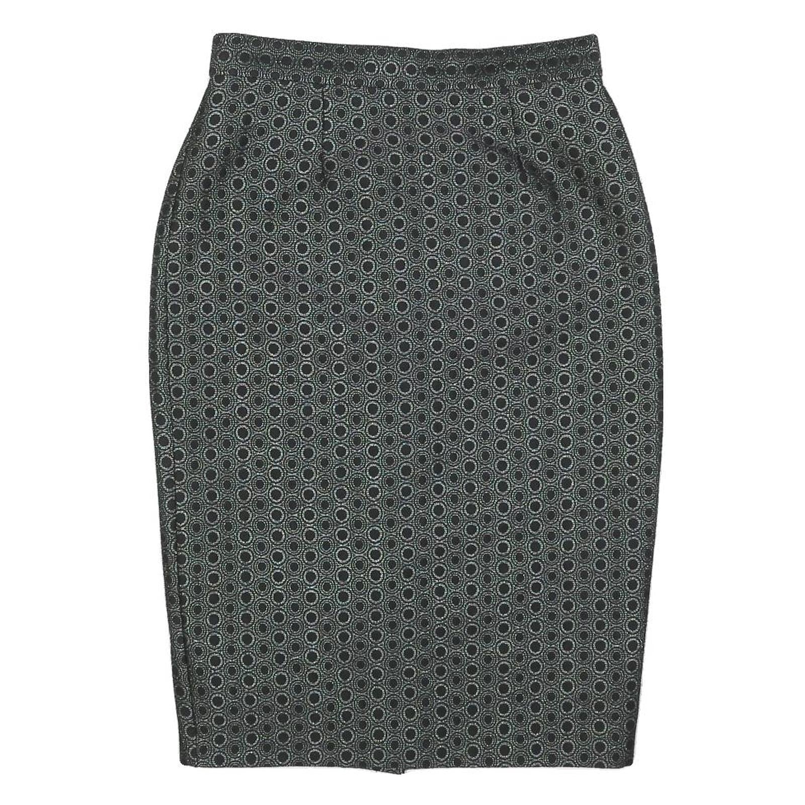WHISTLES Womens Grey Mini Cotton Blend Pencil Skirt S Polka Dot Pattern Refurbished - N/A refurbished available on Cerqular