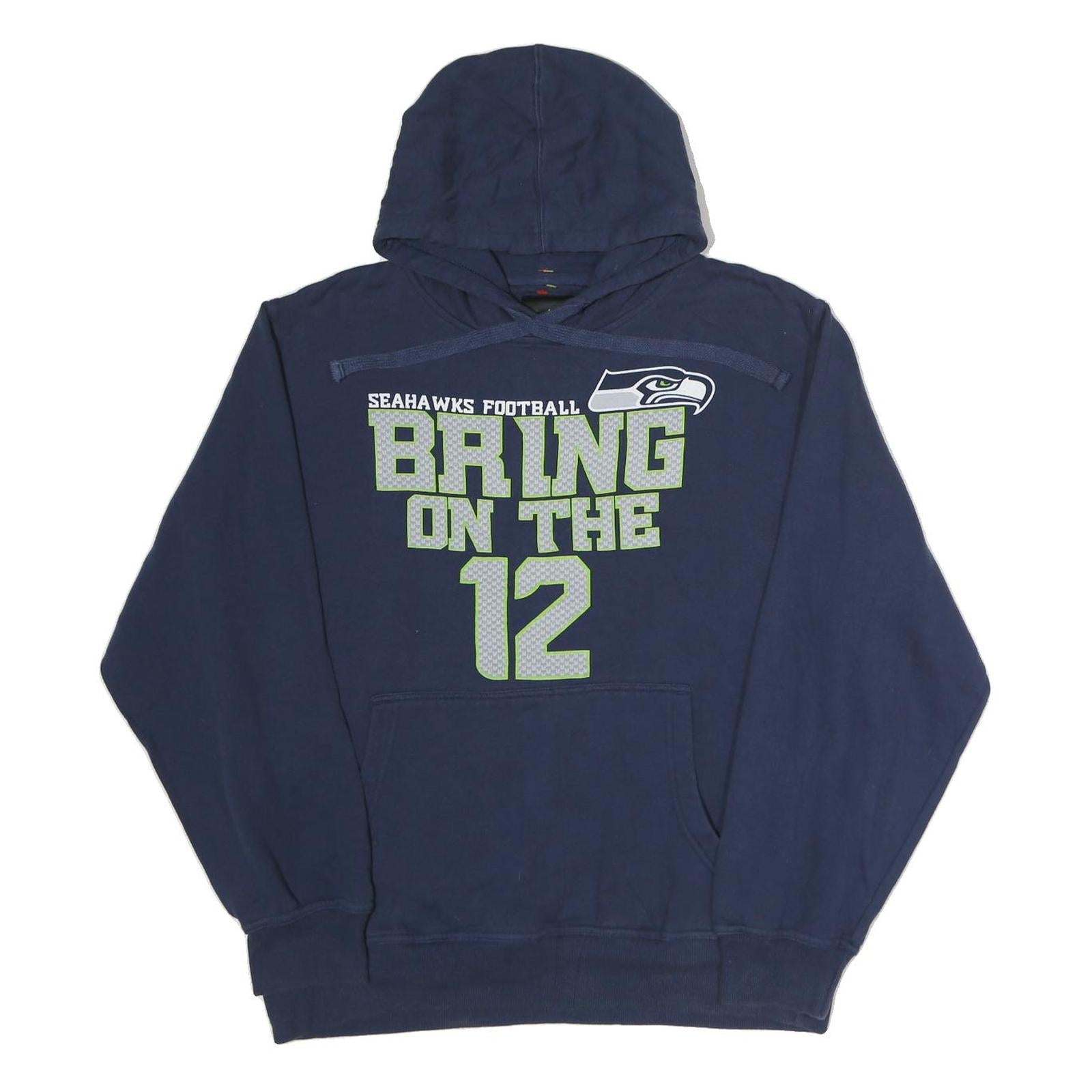 NFL Mens Navy Seahawks Football Bring On The 12 Hoodie XL Cotton Comfort Refurbished - N/A refurbished available on Cerqular