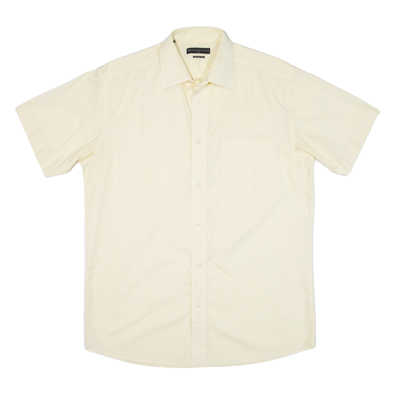 RENATO CAVALLI Mens Plain Shirt Yellow L Refurbished - N/A refurbished available on Cerqular