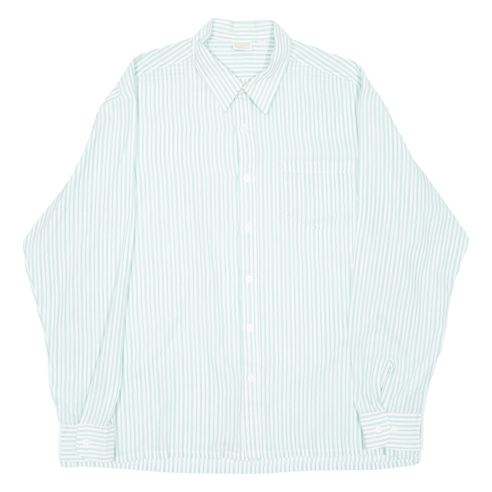 LORD GEORGE Mens Shirt Green Striped Long Sleeve 2XL Refurbished - N/A refurbished available on Cerqular
