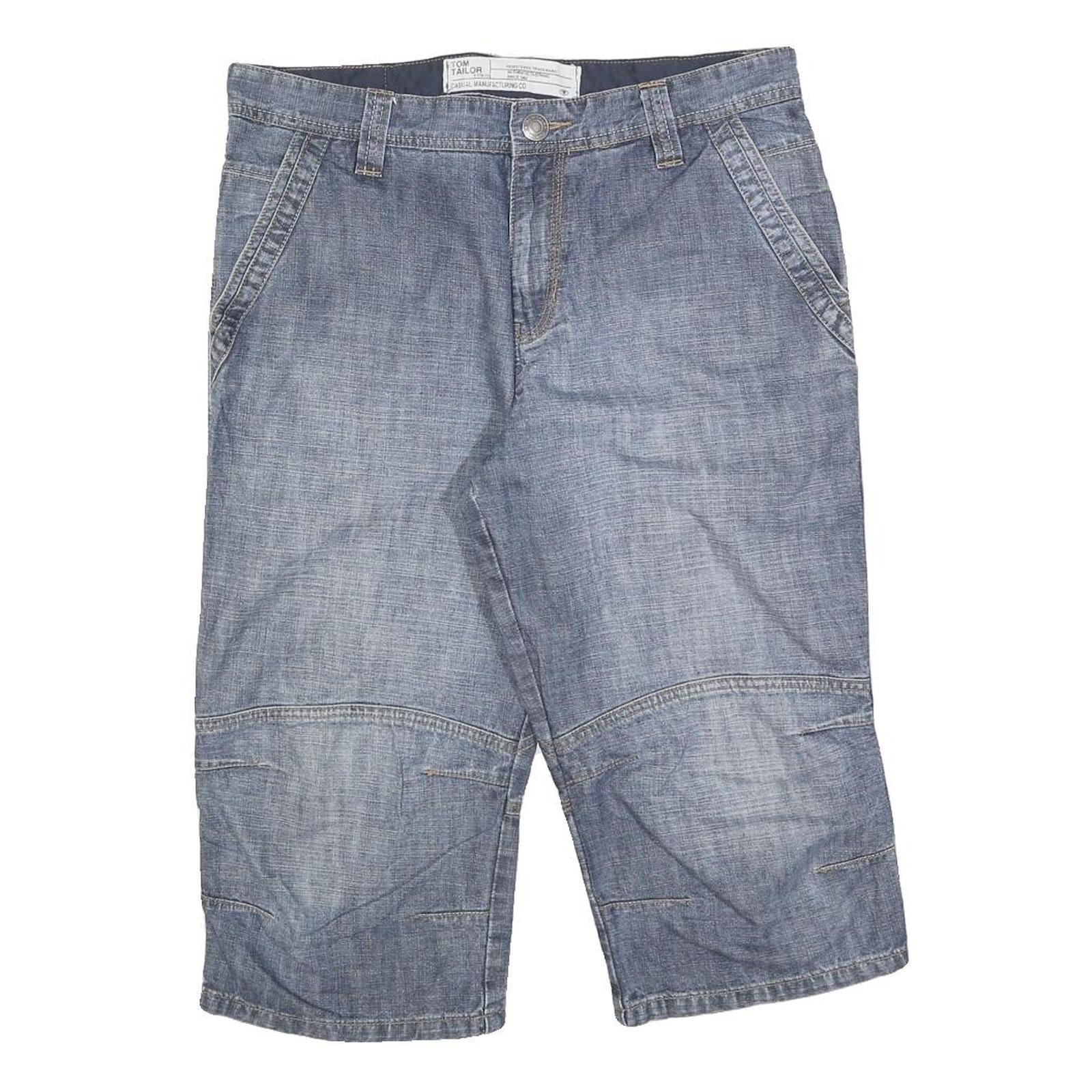 TOM TAILOR Mens Denim Blue Casual Shorts M W32 Cotton Blend Relaxed Fit Refurbished - N/A refurbished available on Cerqular