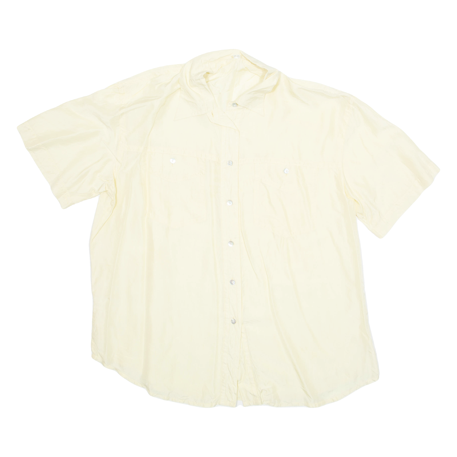 Sheer Womens Shirt Yellow Collared Silk UK 18 Refurbished - N/A refurbished available on Cerqular