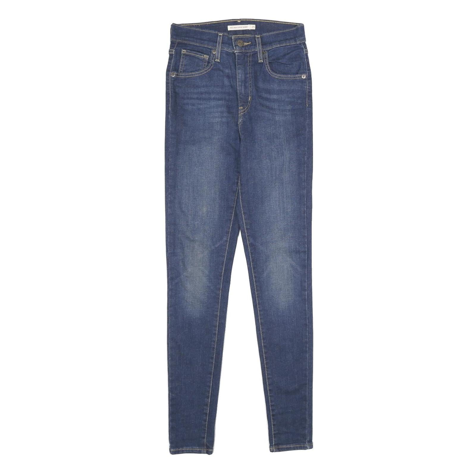 LEVI'S Womens Mile High Super Skinny Jeans Blue Denim Regular Fit W25 L30 Refurbished - N/A refurbished available on Cerqular
