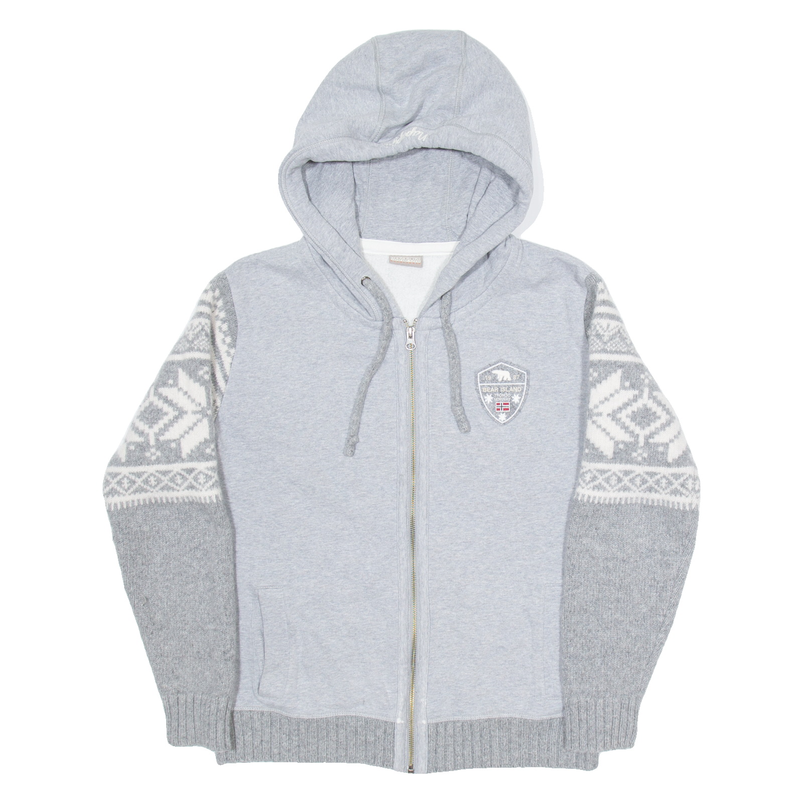 NAPAPIJRI Bear Island Womens Grey Hoodie Full Zip M Refurbished - N/A refurbished available on Cerqular