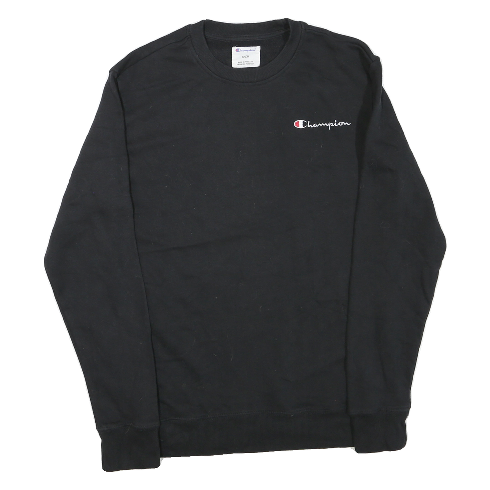 Buy CHAMPION Mens Black Cotton Blend Crew Neck S Logo Sweatshirt Pullover Refurbished - $28.59 CHAMPION Mens Black Cotton Blend Crew Neck S Logo Sweatshirt Pullover Refurbished - N/A refurbished available on Cerqular