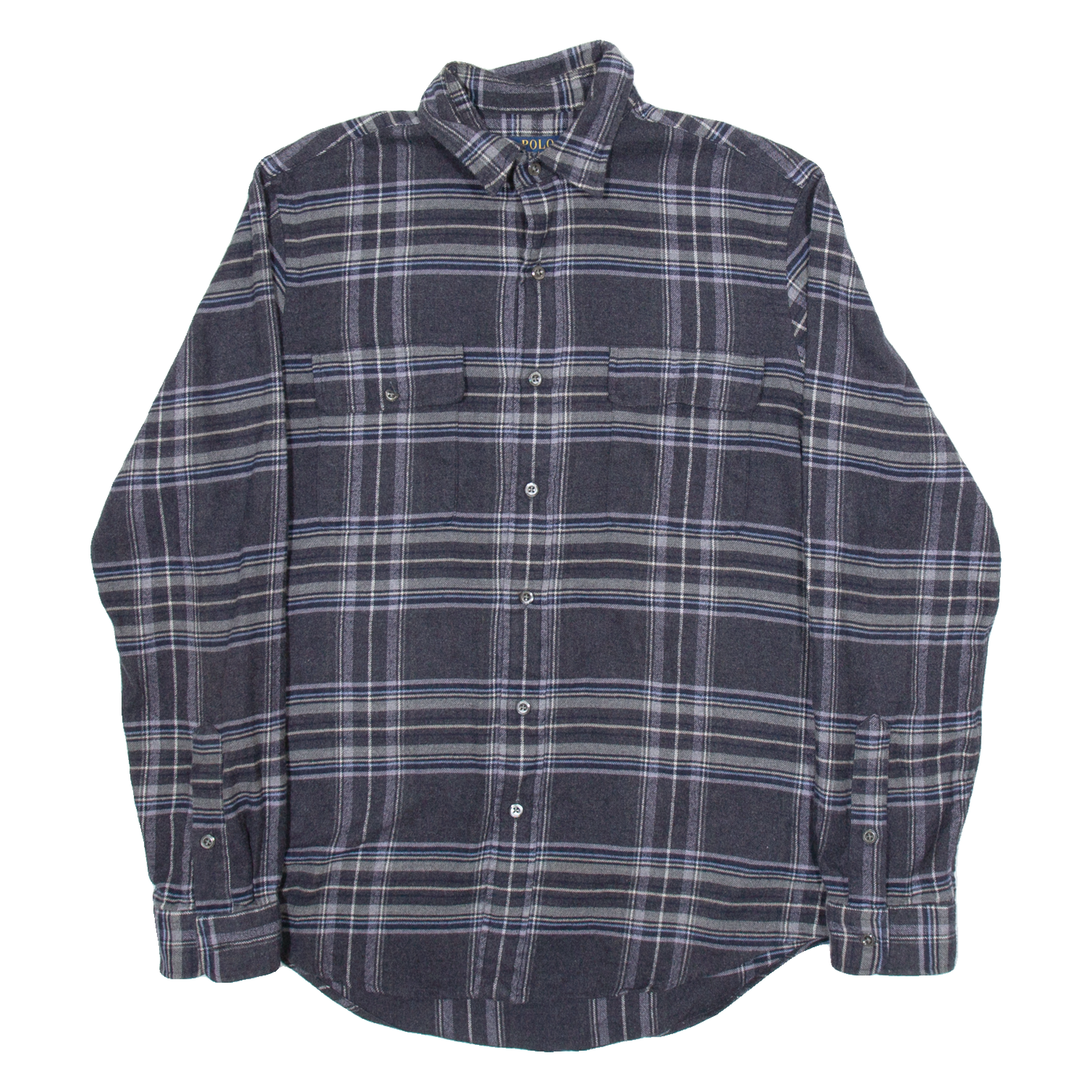 POLO RALPH LAUREN Mens Shirt Grey Check Long Sleeve M Refurbished - N/A refurbished available on Cerqular
