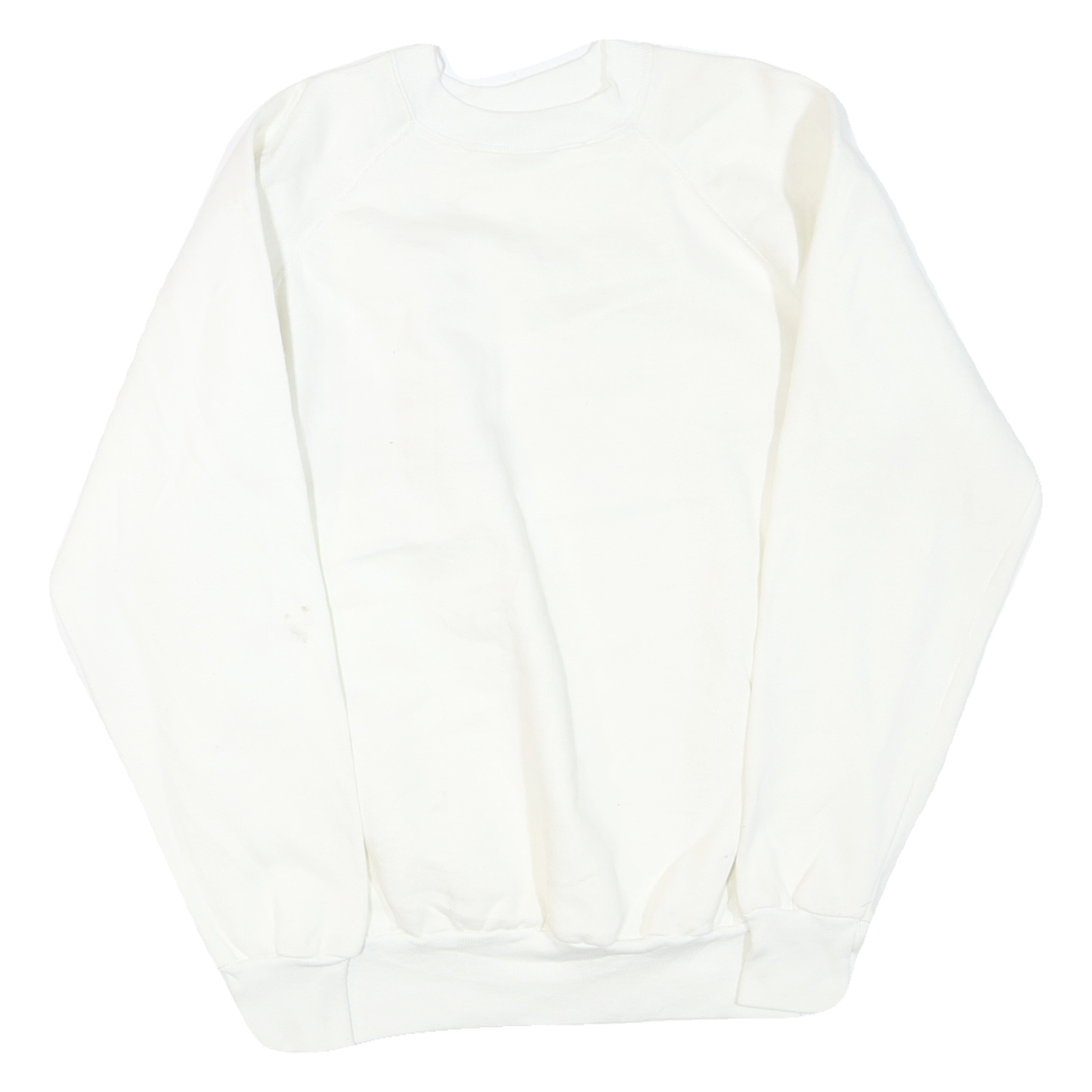 WEST Mens White Crew Neck XL Cotton Blend Sweatshirt Plain Classic Fit Refurbished - N/A refurbished available on Cerqular