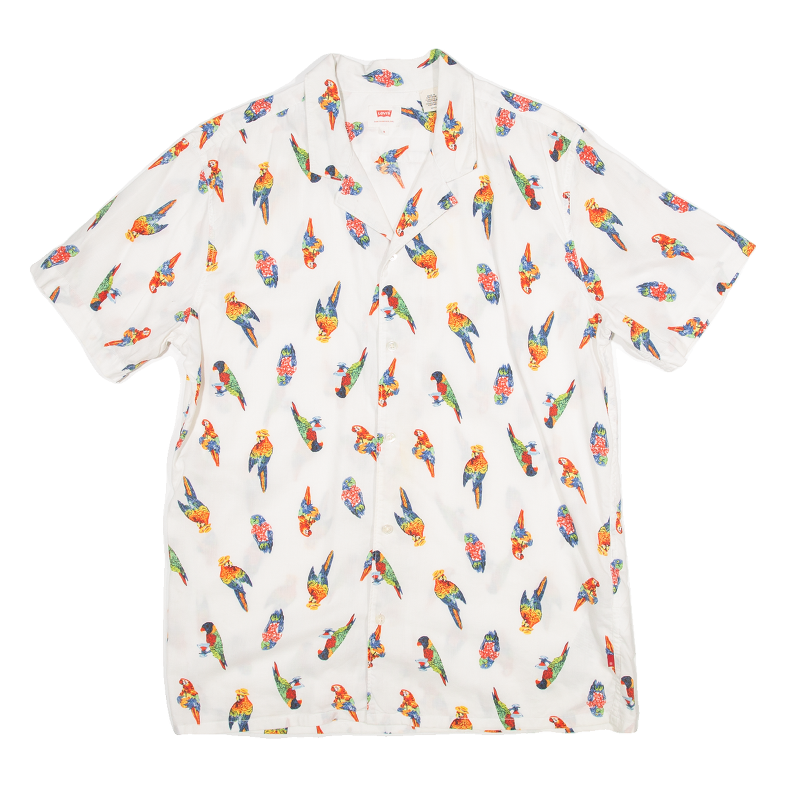Buy LEVI'S Mens Hawaiian Shirt White Animal Print S Refurbished - $28.59 LEVI'S Mens Hawaiian Shirt White Animal Print S Refurbished - N/A refurbished available on Cerqular