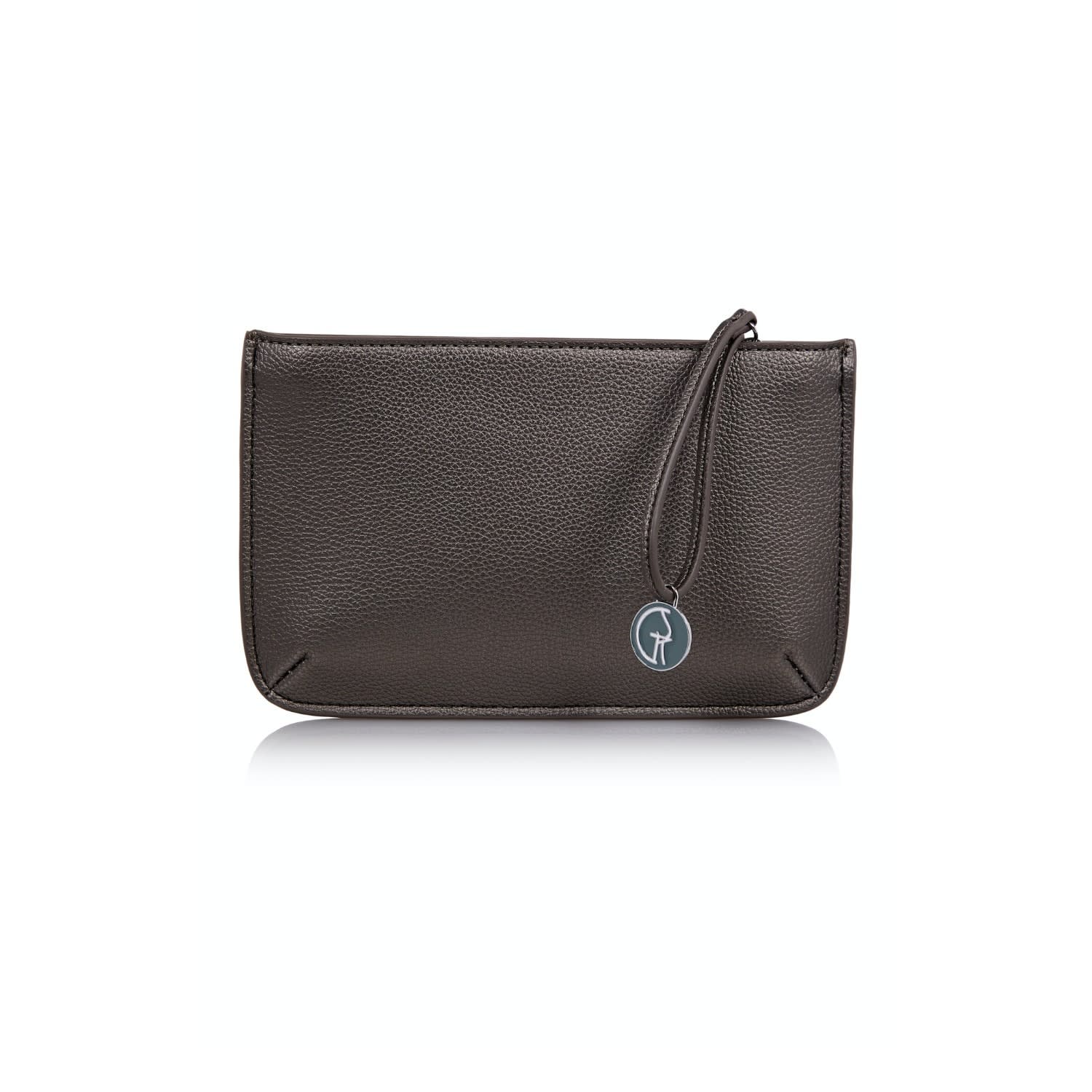 Vegan Leather Multi-Function Clutch In Metallic Refurbished - The Morphbag by GSK refurbished available on Cerqular